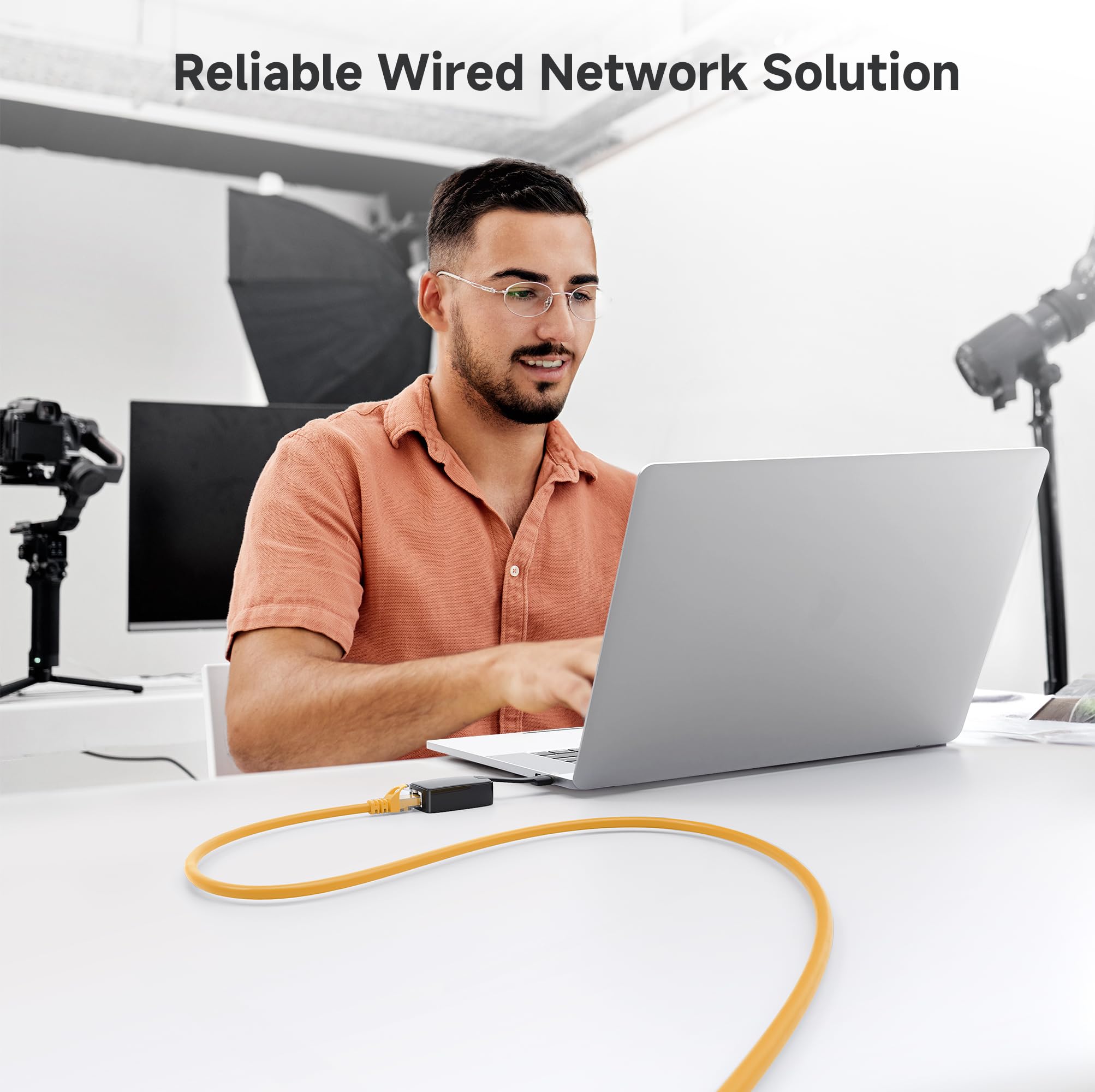 Cable Matters 10Gbps Snagless Cat 6 Ethernet Cable   6Ft, Cat 6 Cable, Cat6 Cord, Ethernet Cord, Yellow