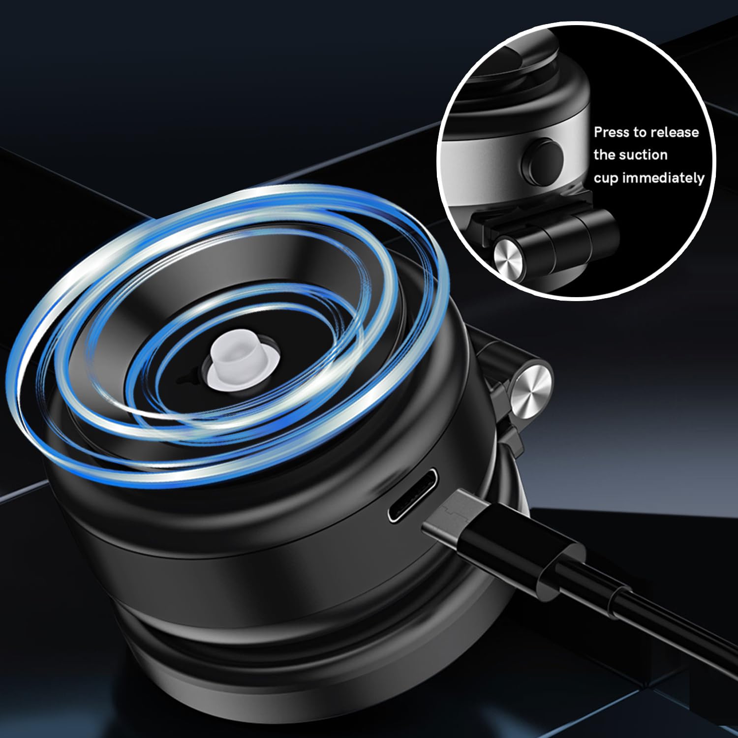 Jkoailiwi Foldable Magnetic Car Phone Mount, Hands-Free Adjustable Suction Cup Phone Mount, Vacuum Magnetic Phone Holder For Mag