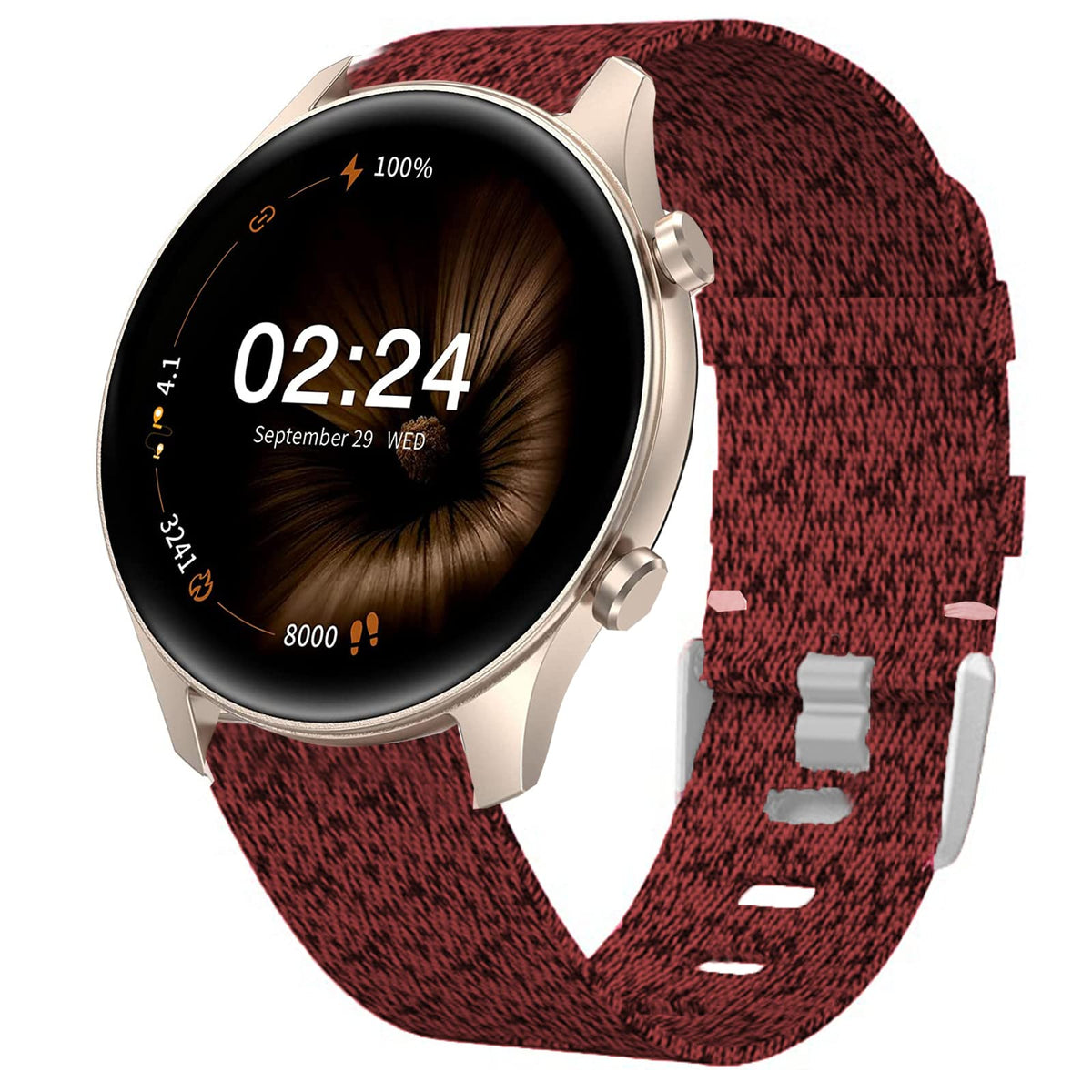 Lamshaw Compatible For Touchelex Venus Smartwatch Band, Breathable Nylon Woven Fabric Replacement Accessory Strap Compatible For