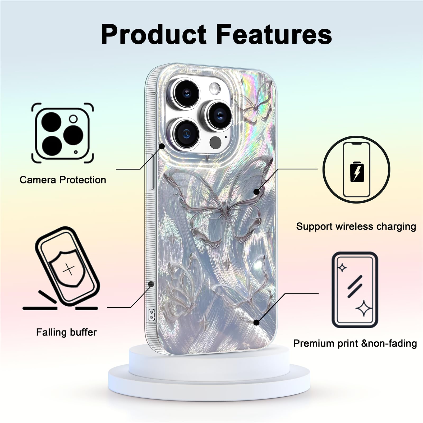 I Mgae In Ar Designed For Iphone 12 Case, Designed For Iphone 12 Pro Case,Cute Trendy Soft Slim Tpu Shockproof Protective Shiny