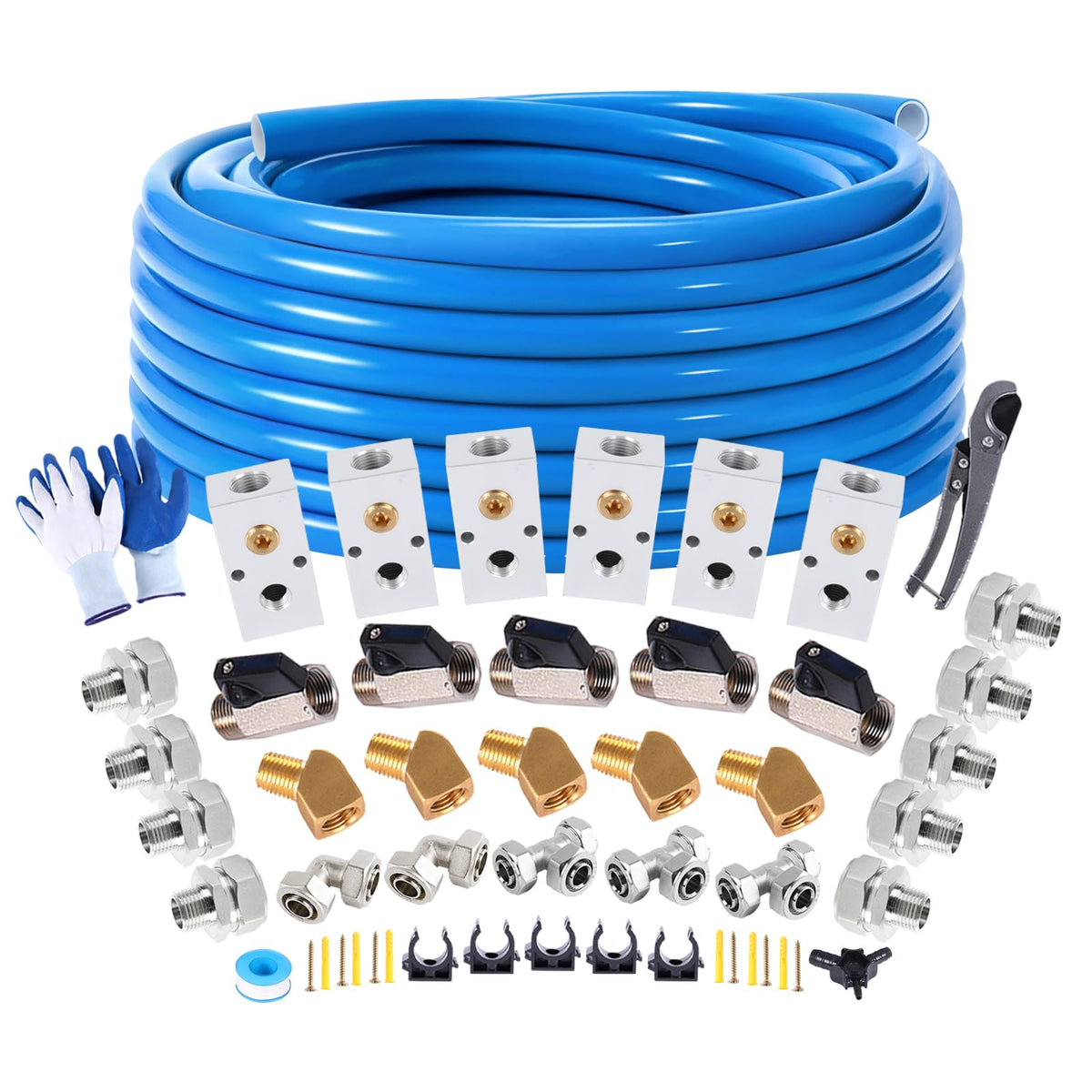 Shop Air Line Kit Compressed Air Piping System 1/2'' 150'&260' Hdpe Air ...