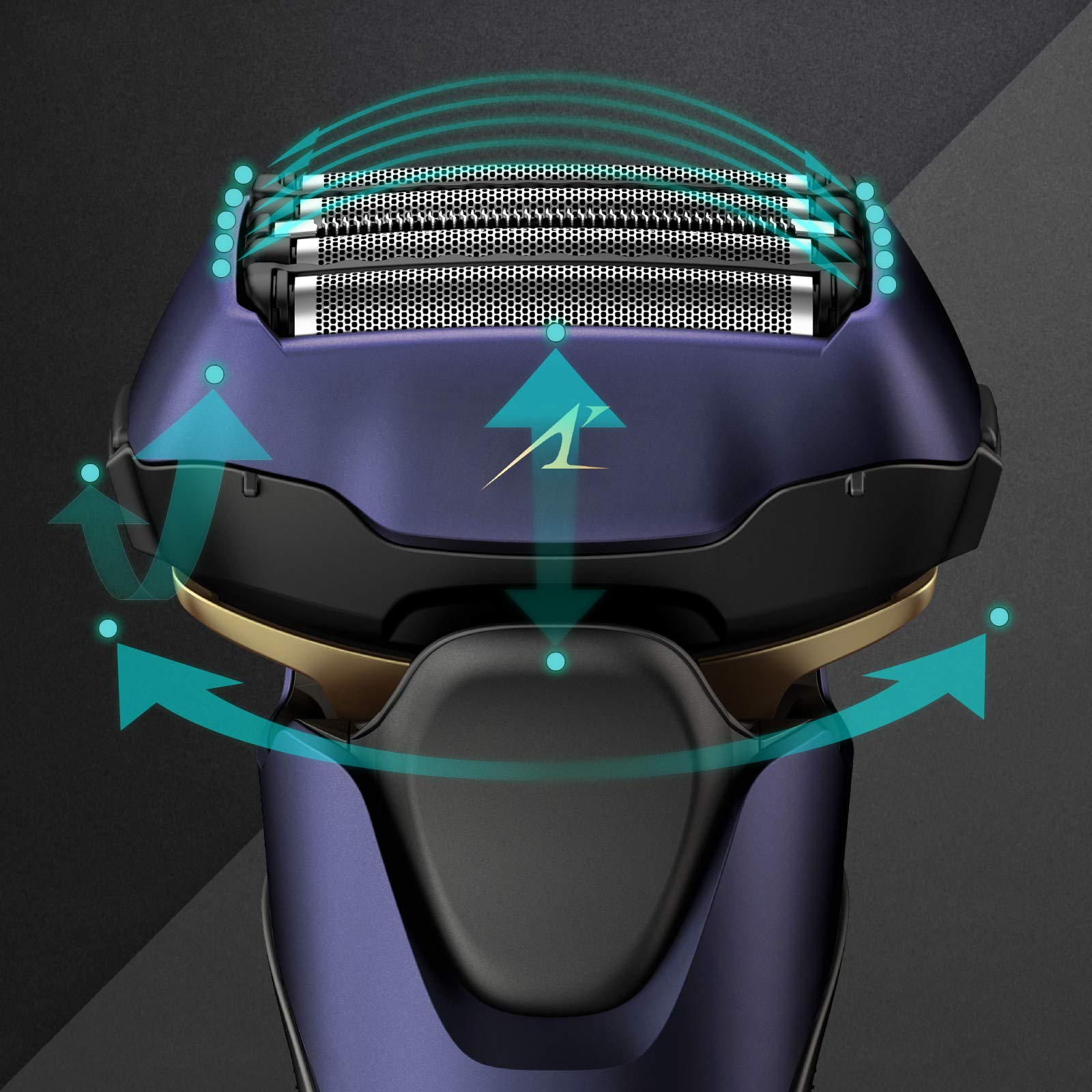 Panasonic Es Lv67 A803 Wet And Dry Shaver, 5 Shaving Heads With Linear Motor, Including Hair Trimmer, Navy Blue