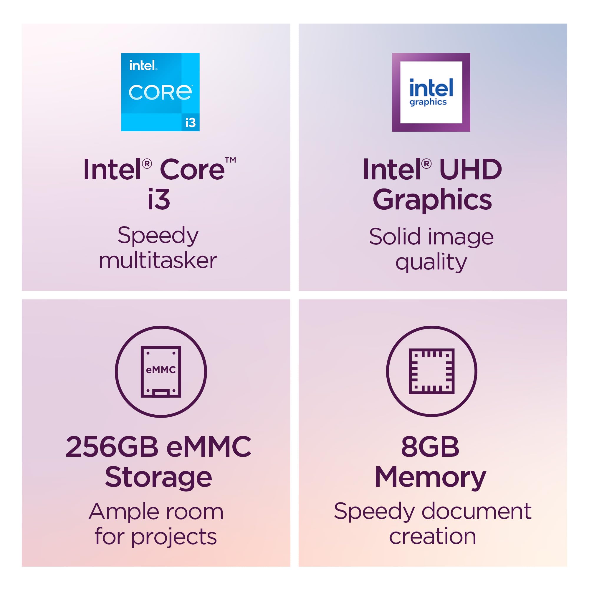 Lenovo Ideapad Slim 3I Chromebook Plus - 2024 - Lightweight Laptop - Waves Maxxaudio - 14 Fhd Display - Hd 1080P Camera - 8Gb Me