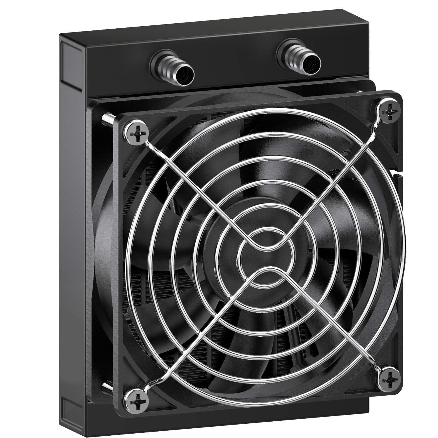 Clyxgs Water Cooling Radiator,12 Pipe Aluminum Heat Exchanger Radiator With Fan For Pc Cpu Computer Water Cool System Dc12V 120M