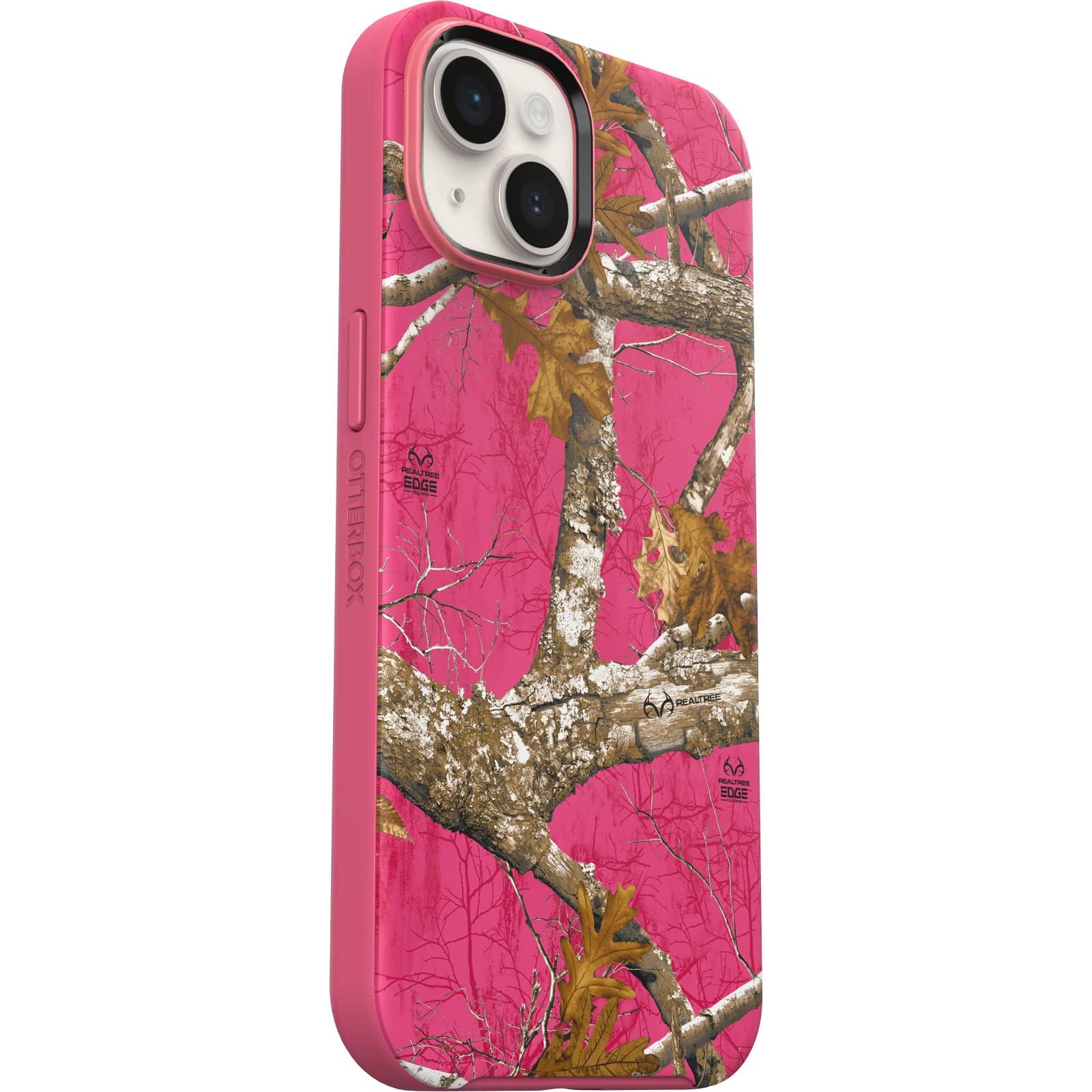 Otterbox Iphone 14 & Iphone 13 Symmetry Series+ Case   Realtree Flamingo Pink (Camo), Ultra Sleek, Snaps To Magsafe, Raised Edge