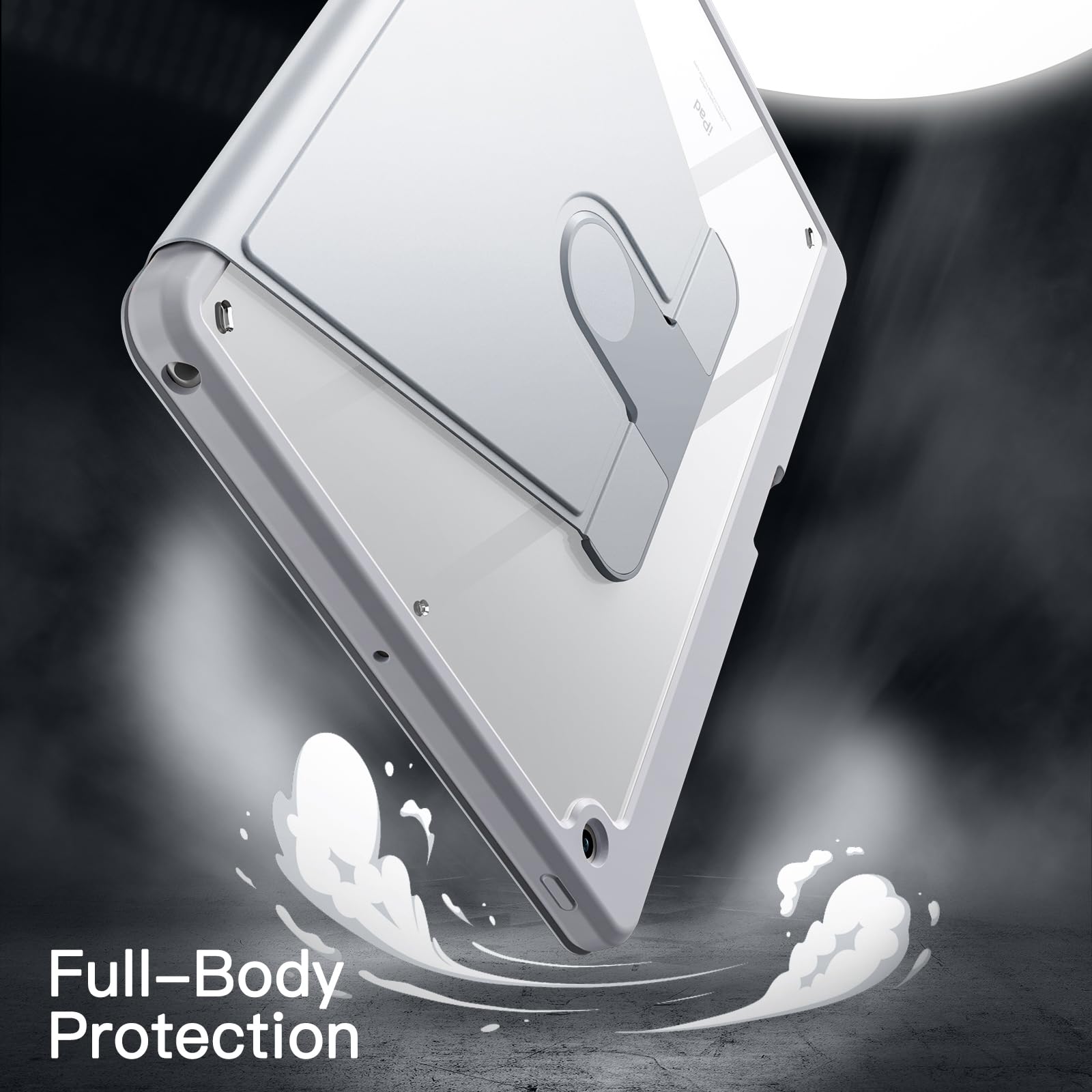 Jetech Rotating Case For Ipad 9/8/7 (10.2-Inch, 2021/2020/2019 Model, 9Th/8Th/7Th Generation) With Pencil Holder, 360 Degree Rot