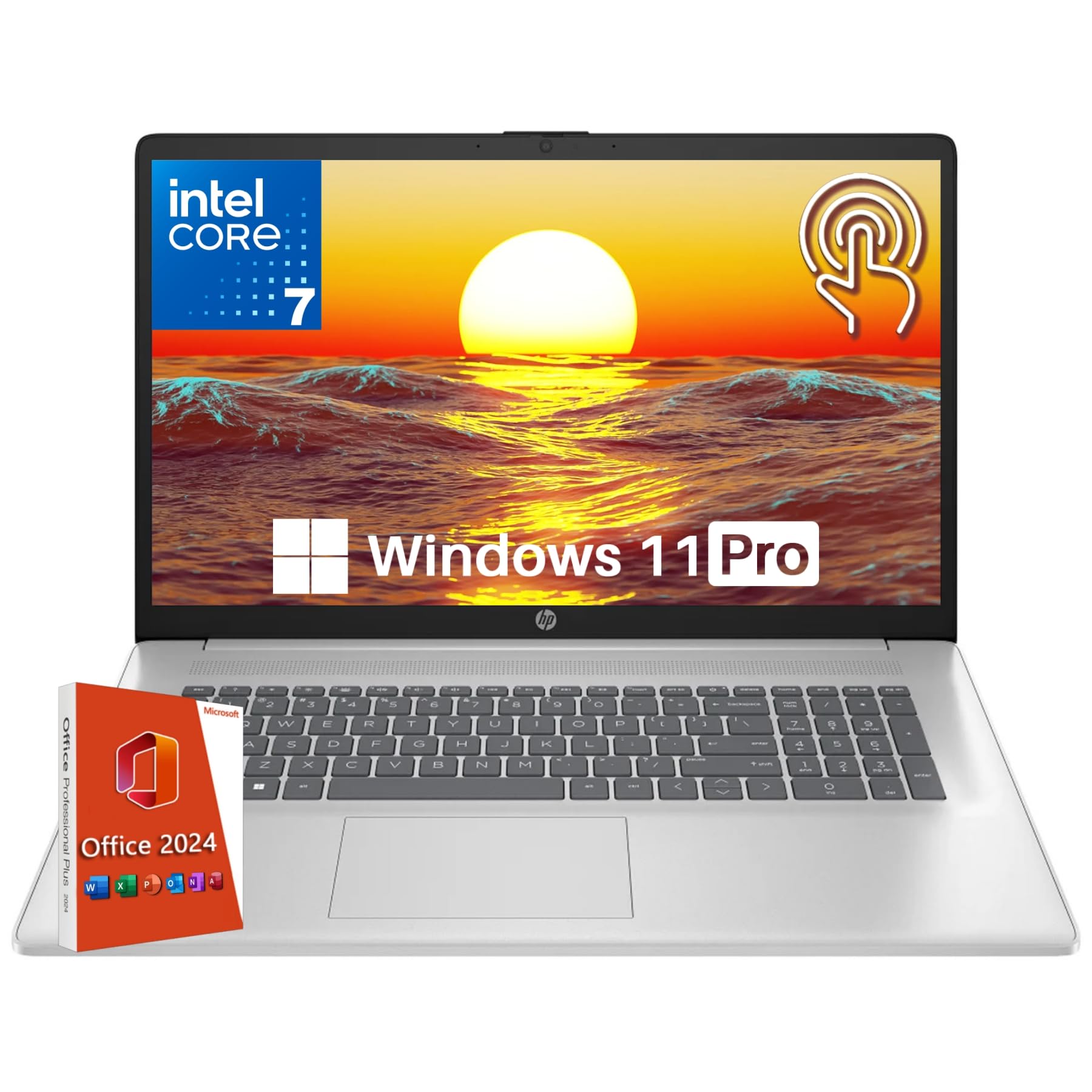 Hp 17.3 Inch Touchscreen Laptop, Microsoft Office Pro Lifetime, Intel 10-Core 7 150U(Up To 5.4Ghz), 32 Gb Ram, 1 Tb Ssd, 17 Inch