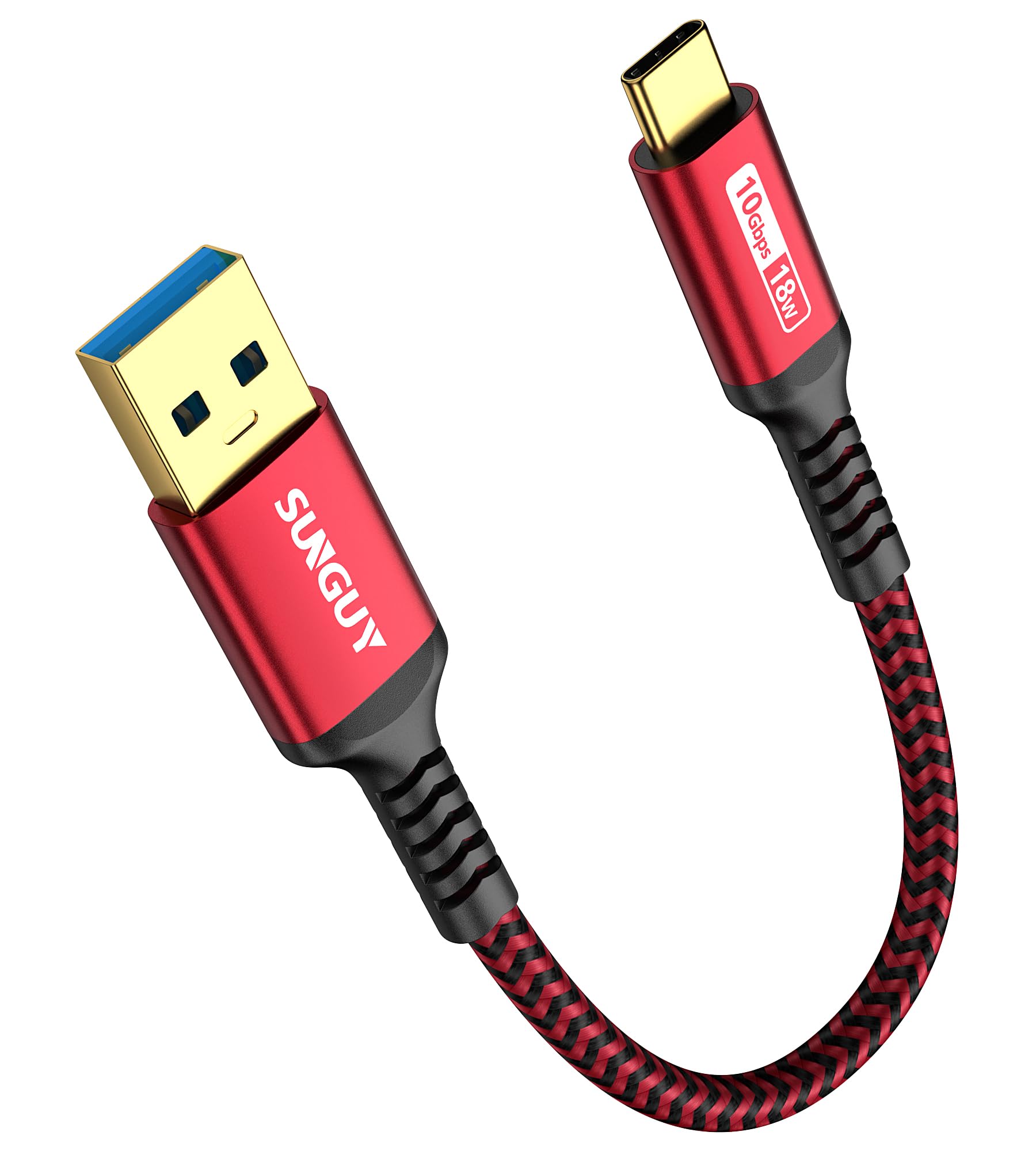 Sunguy 6 Inch/0.5Ft Android Auto Usb Cable 10Gbps, 3A Usb C 3.1 Gen2 Cable Data Transfer, Usb C Carplay Cable Fast Charging Comp