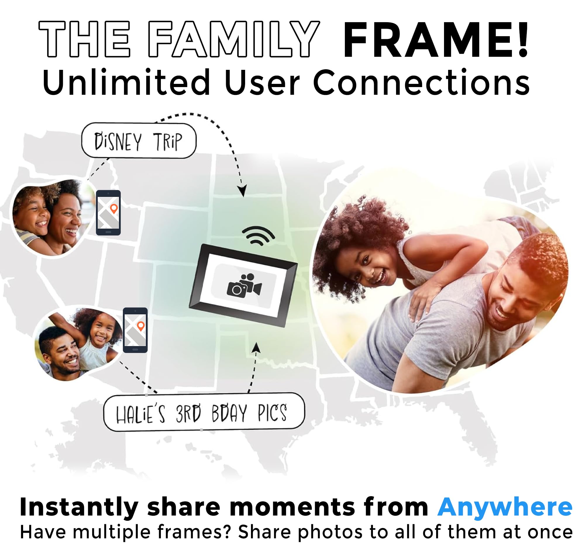 Photospring 10In Wifi Digital Picture Frame | Load Family Photos By Email, App, Web, Usb/Sd | A Great Gift | Easy Touchscreen Se