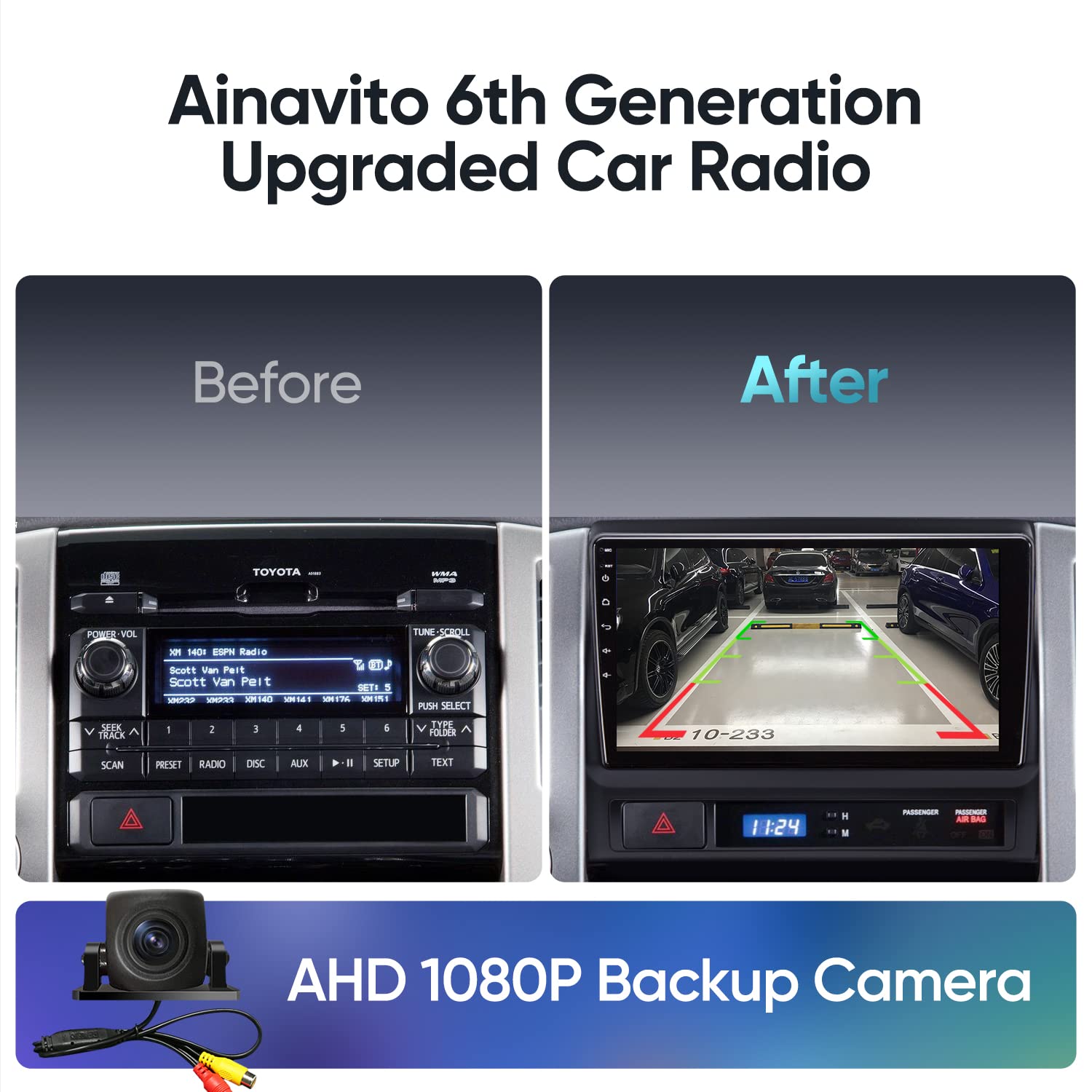 9 Inch 5G Wifi 1280 * 720 Resolution Car Stereo Radio For Toyota Tacoma 2005 2015 With Carplay Android Auto Gps Navigation Suppo