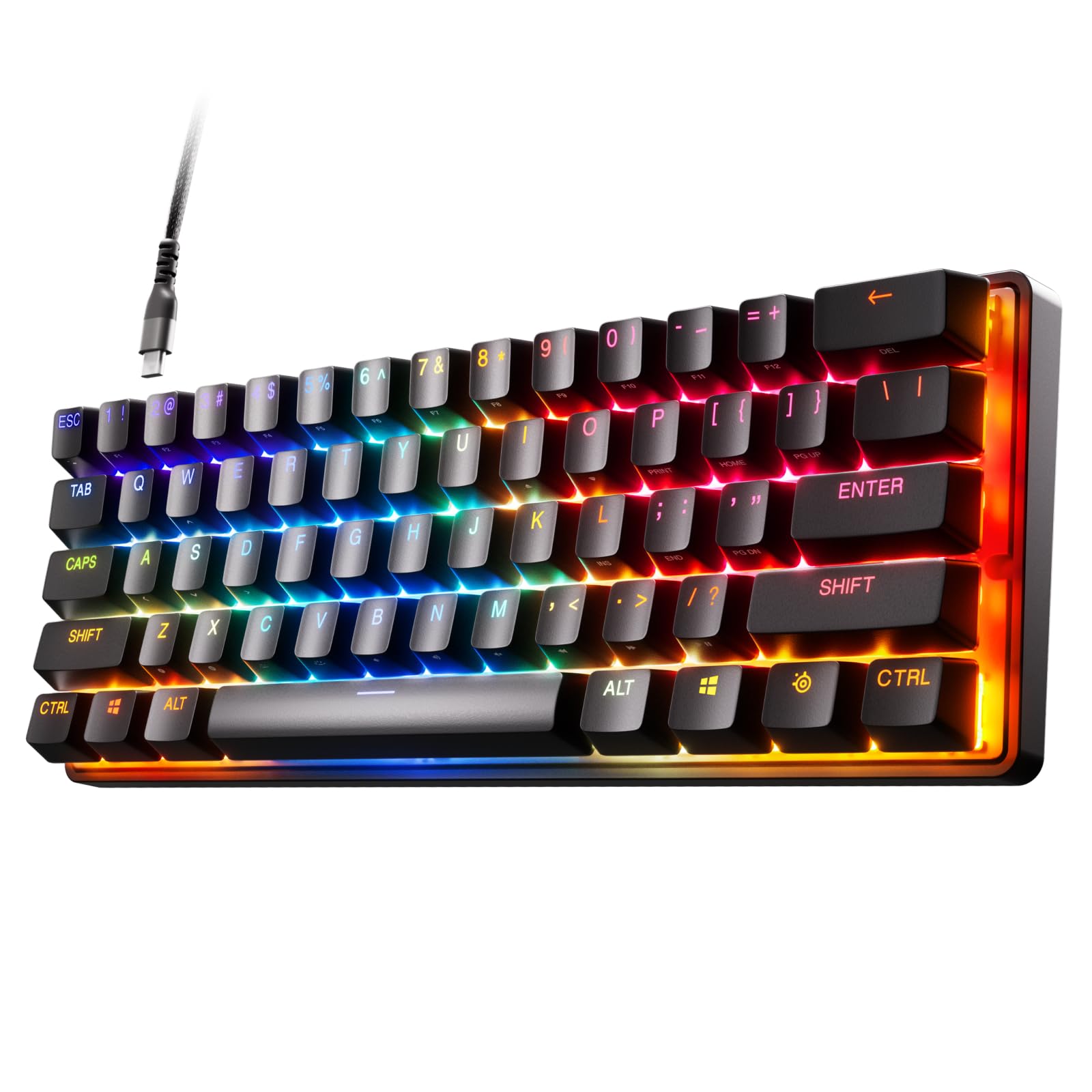 Steelseries Apex Pro Mini Hypermagnetic Gaming Keyboard   World   S Fastest Keyboard   Adjustable Actuation   Compact 60% Form F