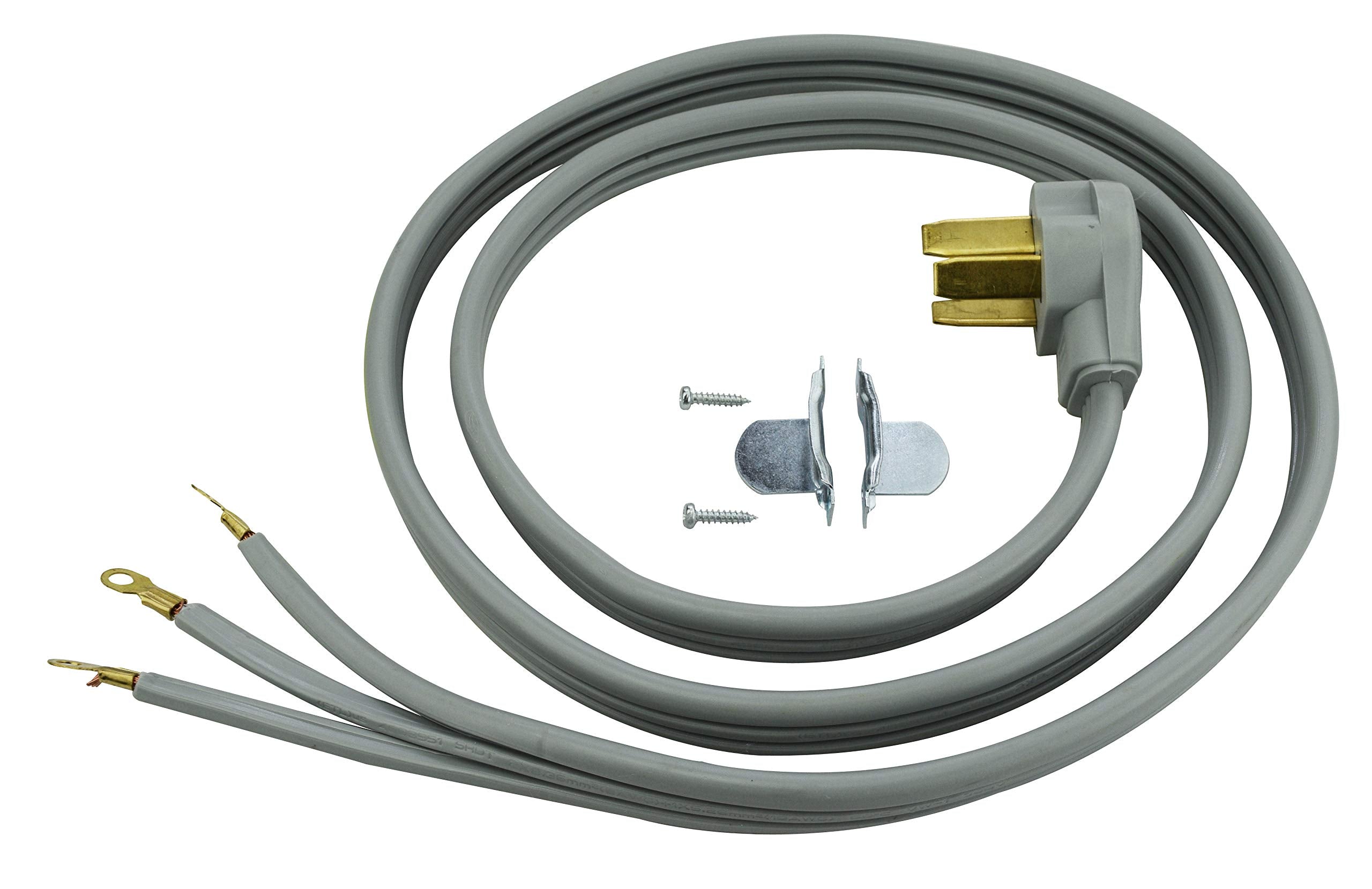 Prime RD628106L 3-Pole 3-Wire SRDT 50A 125/250-Volt Range Cord, Gray, 6-Feet