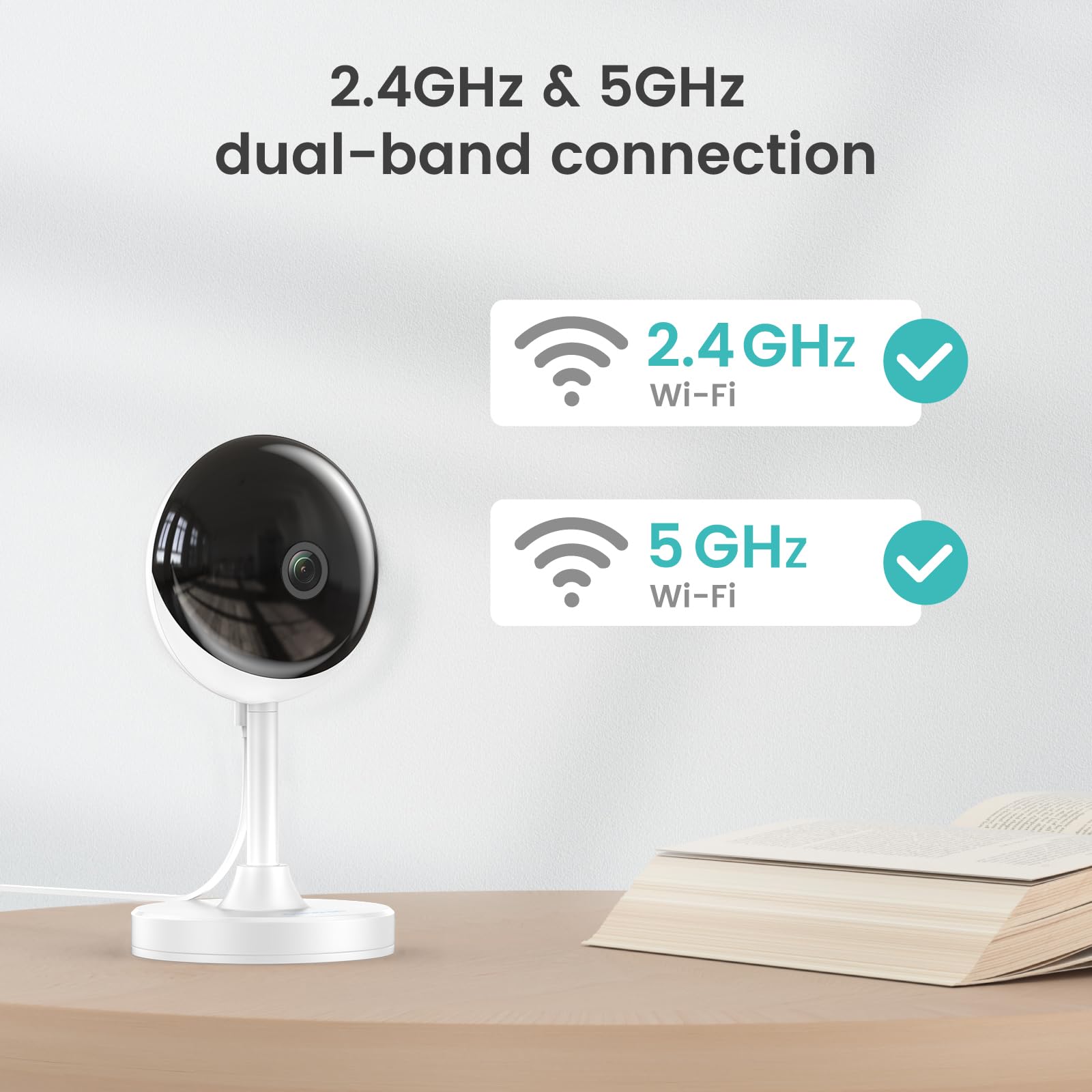 Owltron Indoor Security Camera 4Mp,4 Pack 2.4Ghz/5G Wifi 2K Home Cameras For Baby/Elder/Dog/Pet/Nanny Monitor Cam With Phone App