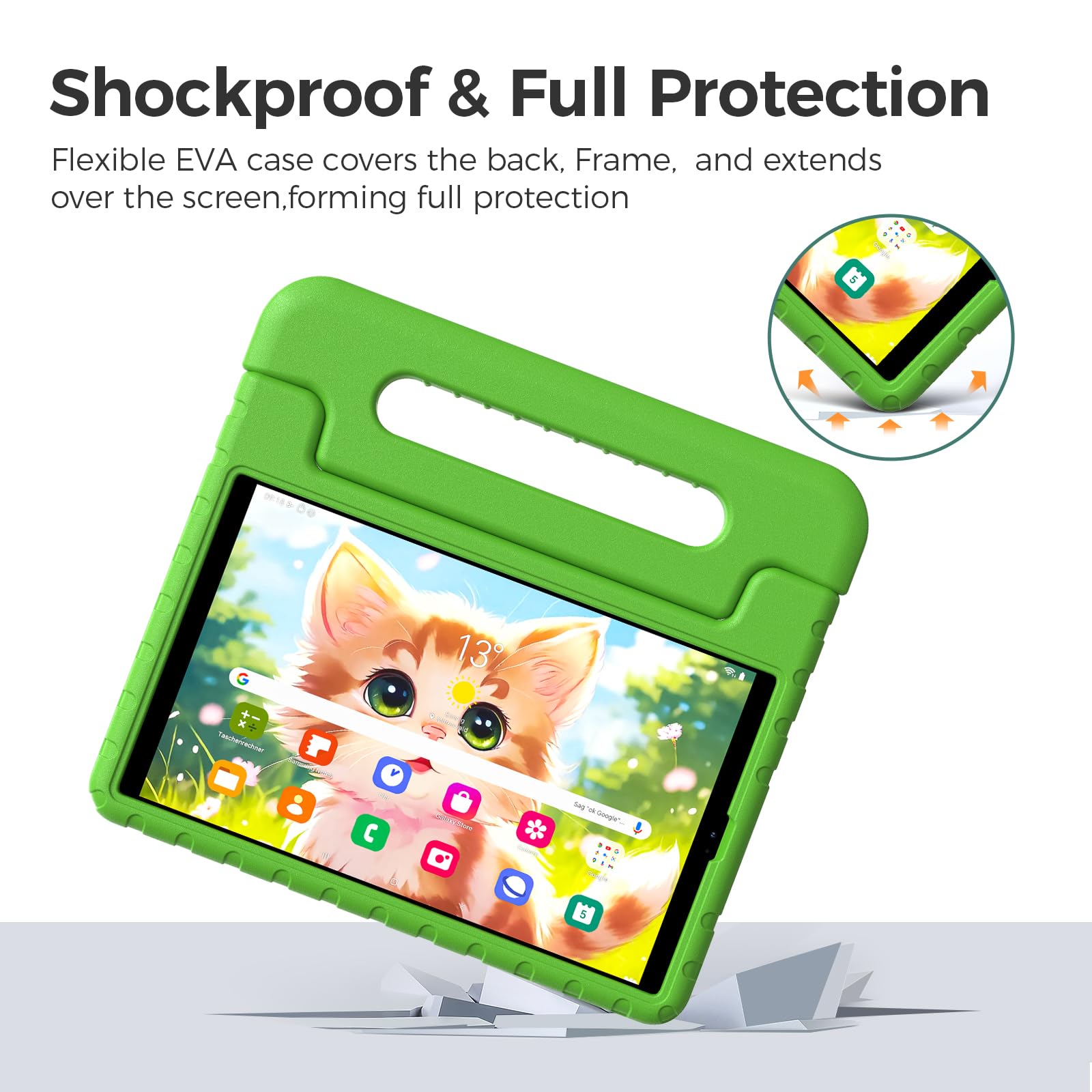 Thoreta Kids Case For Samsung Galaxy Tab A 10.1 (2019) Model Sm T510/T515, Light Weight Shockproof Kids Friendly Eva Protective