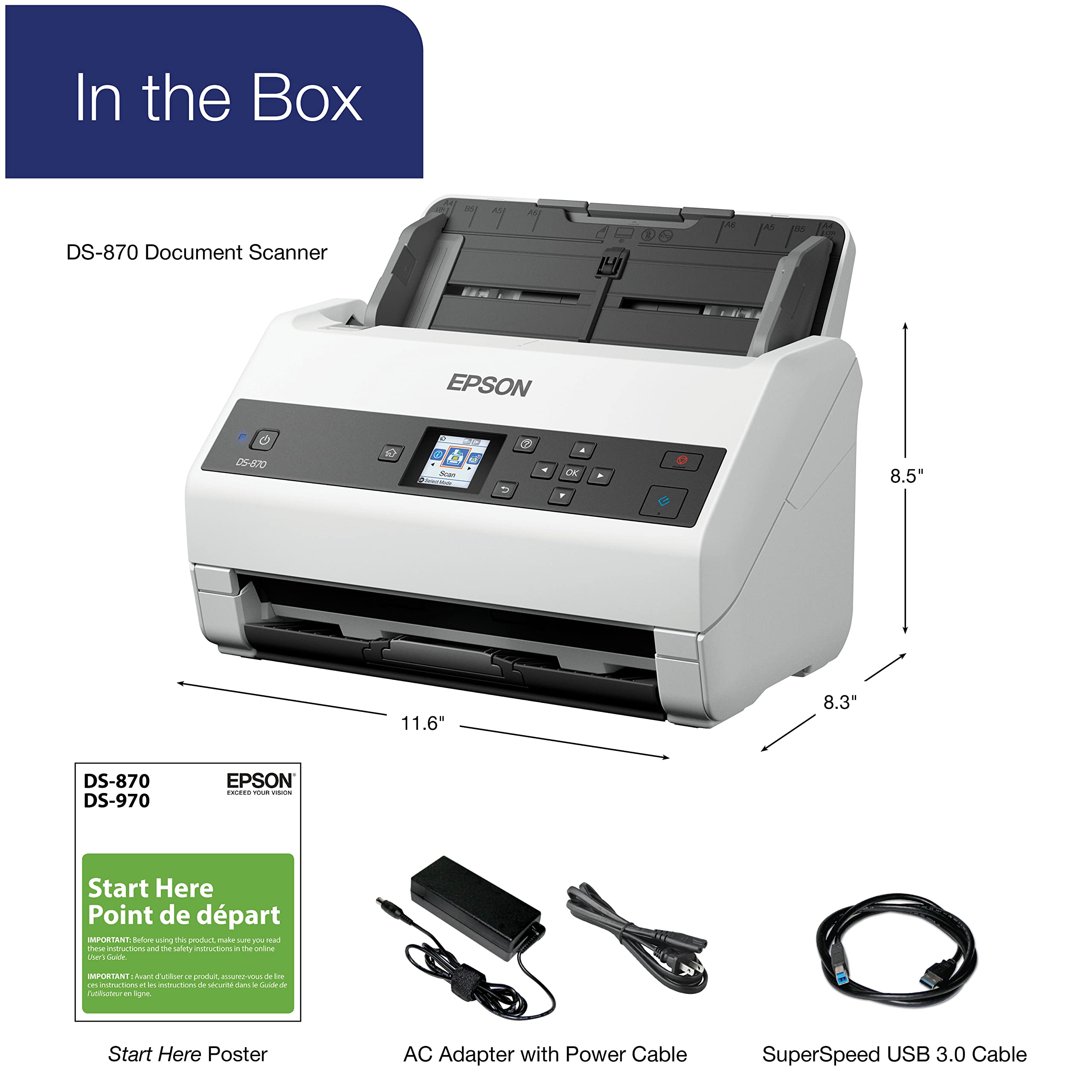 Epson America Ds870 Document Scanner