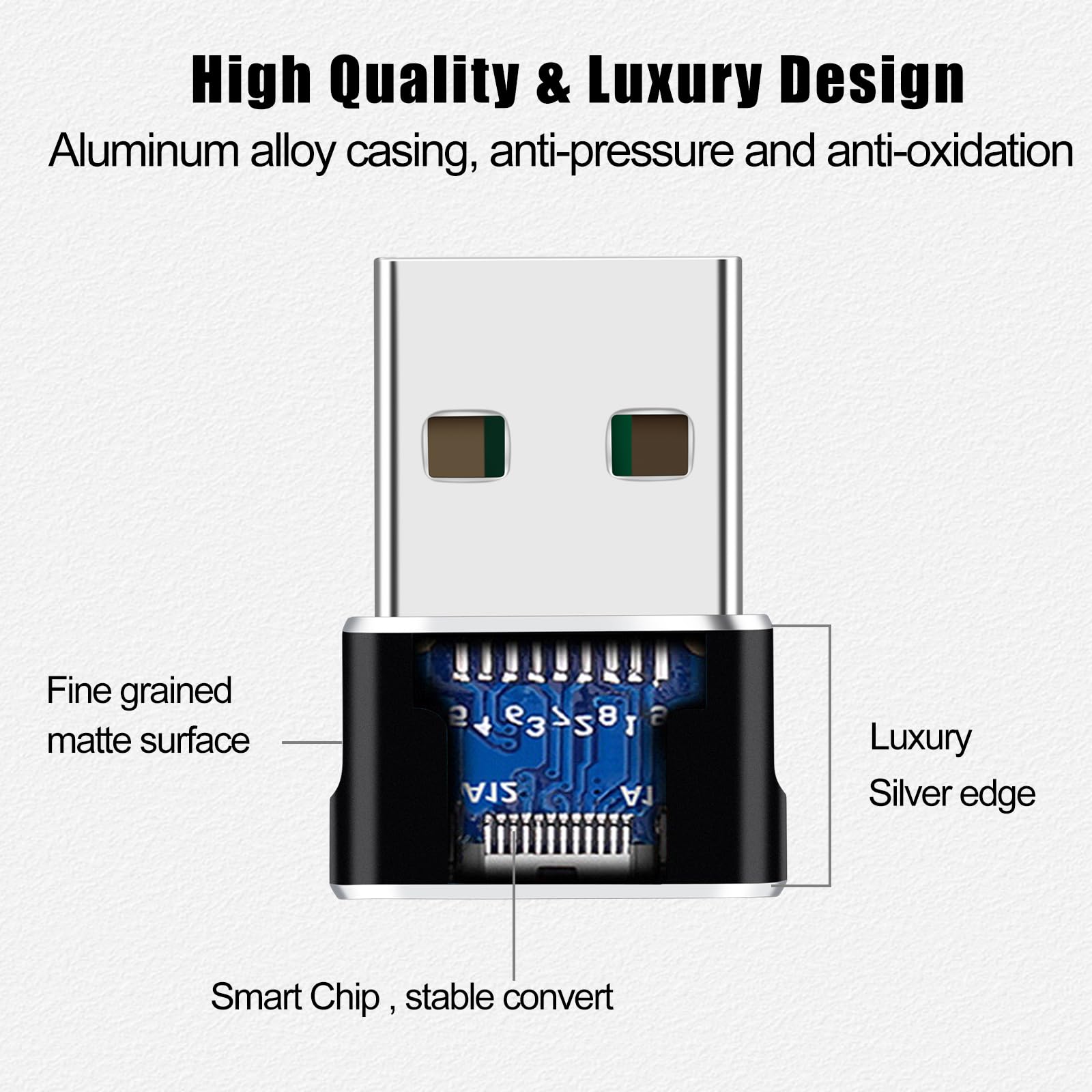 Coupling Usmile Usb To Usb C Adapter 4 Packs,Usb To Type C Super Fast Charging/Transfer And Otg Function. Compatible With Iphone