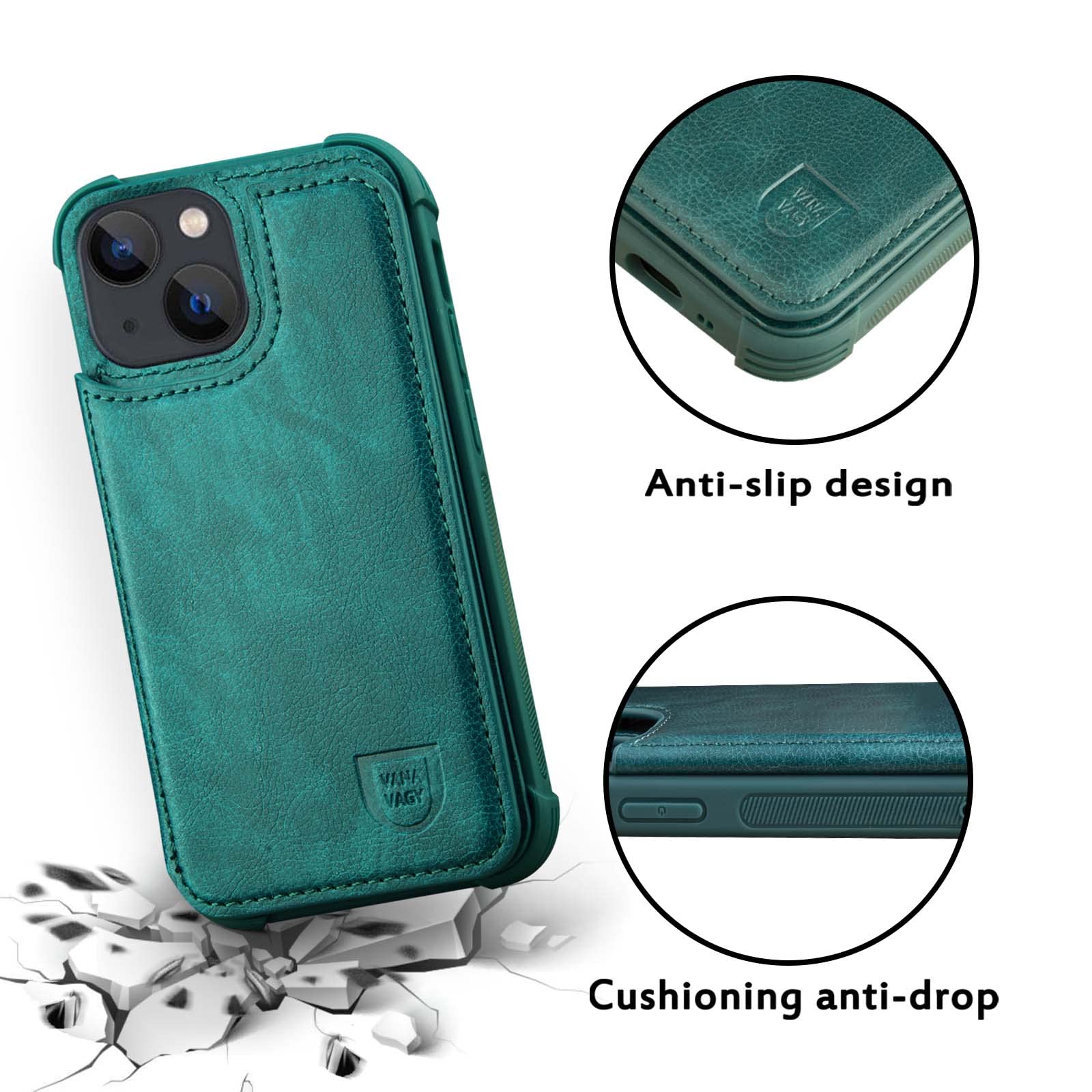 Vanavagy Wallet Case Compatible For Iphone 14 Plus/15 Plus For Women Men,Pu Leather Flip Folio Phone Case Cover Fits Magnetic Ca