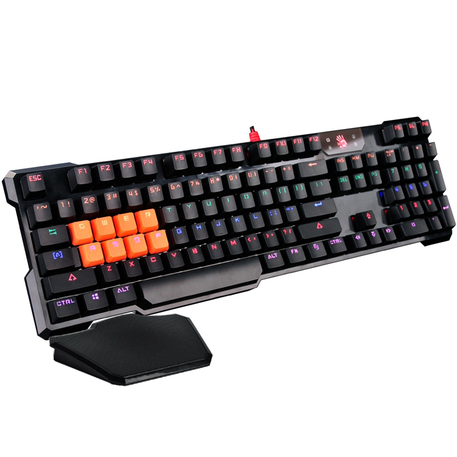 B720 Light Strike Optical Gaming Keyboard (Smooth/Linear) - Comfort Wrist pad - Faster Than Mechanical - 0.2ms Key Response Neon