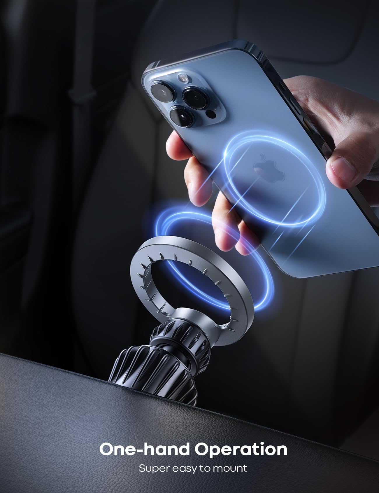 Lamicall Fits Magsafe Car Mount   [20 Super Magnets] Magnetic Car Phone Mount, Air Vent Cell Phone Holder Clip, Magsafe Accessor