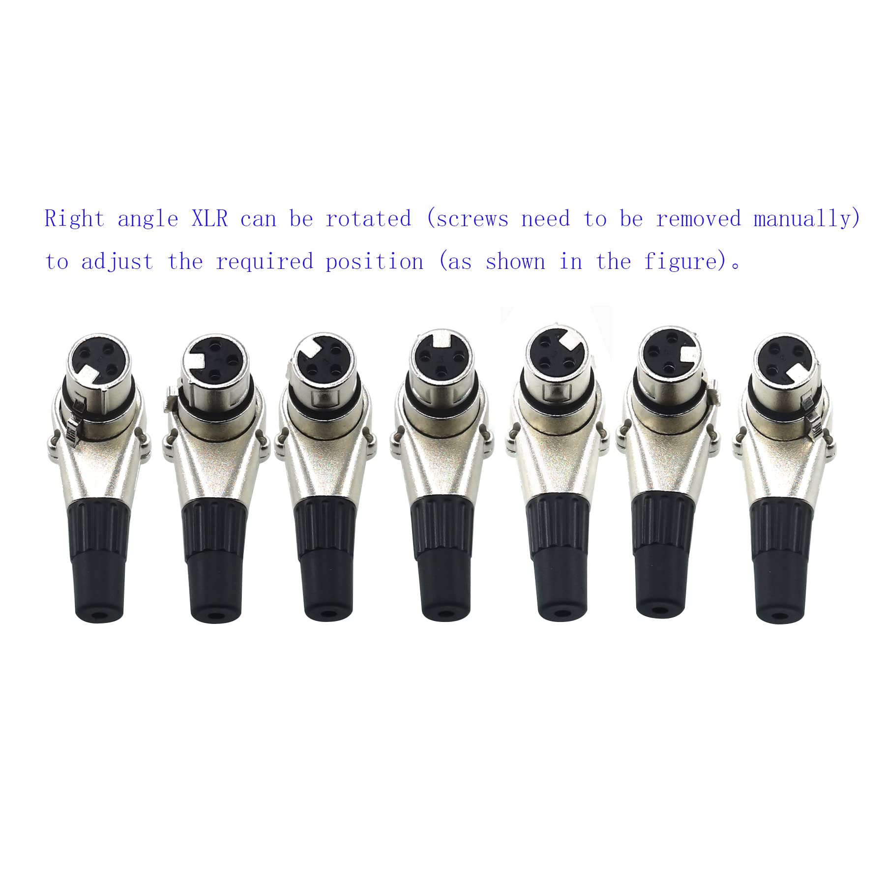 Wjstn Right Angle Xlr Microphone Cable, 90 Degree Female To Straight Male Balanced Cord 3 Ft 2Pack