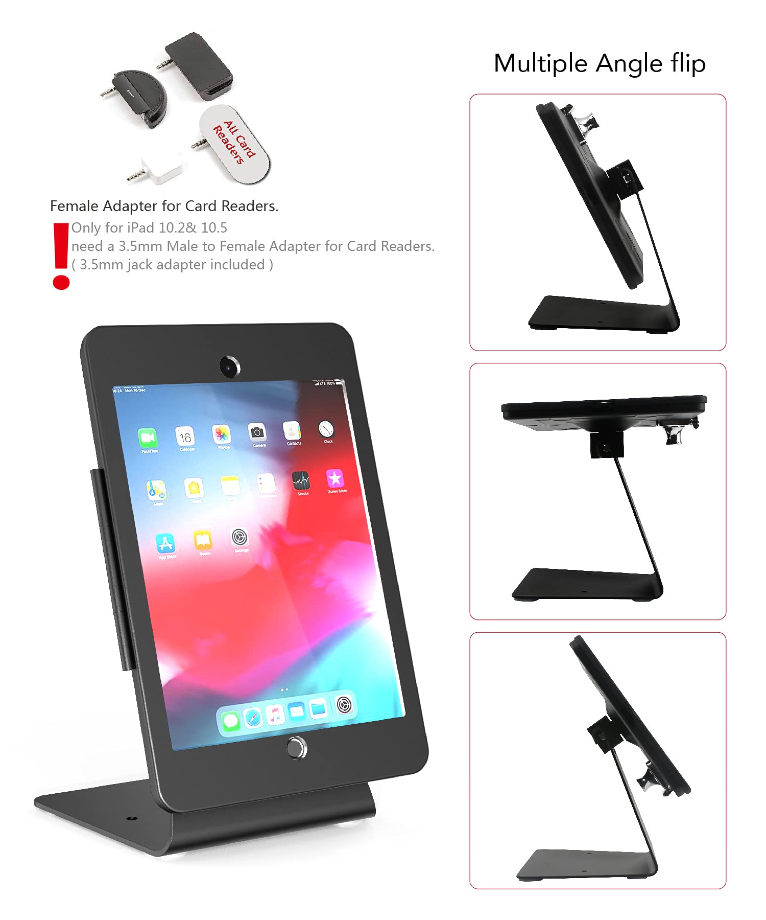 Ddshow Desktop Anti Theft Security Kiosk Stand Holder Enclosure For Ipad 10.2 Inch (9Th Gen.2021,8Th Gen.2020,7Th Gen.2019),With