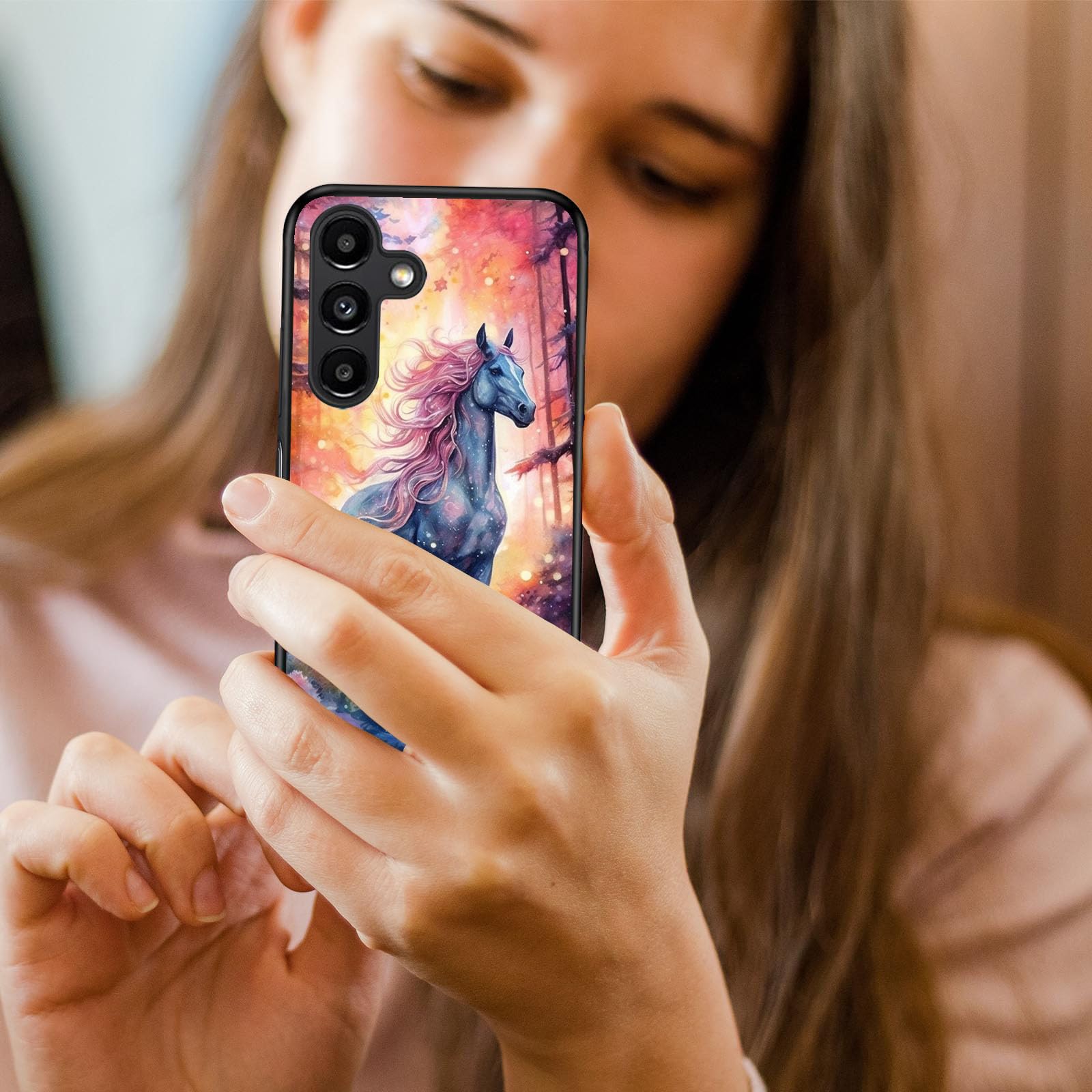 Dsrgrgfdj Designed For Galaxy A16 5G Case 6.7 Inch,Ultra-Thin Silicone Anti-Scratch And Shock-Proof Bumper Cover - Horse