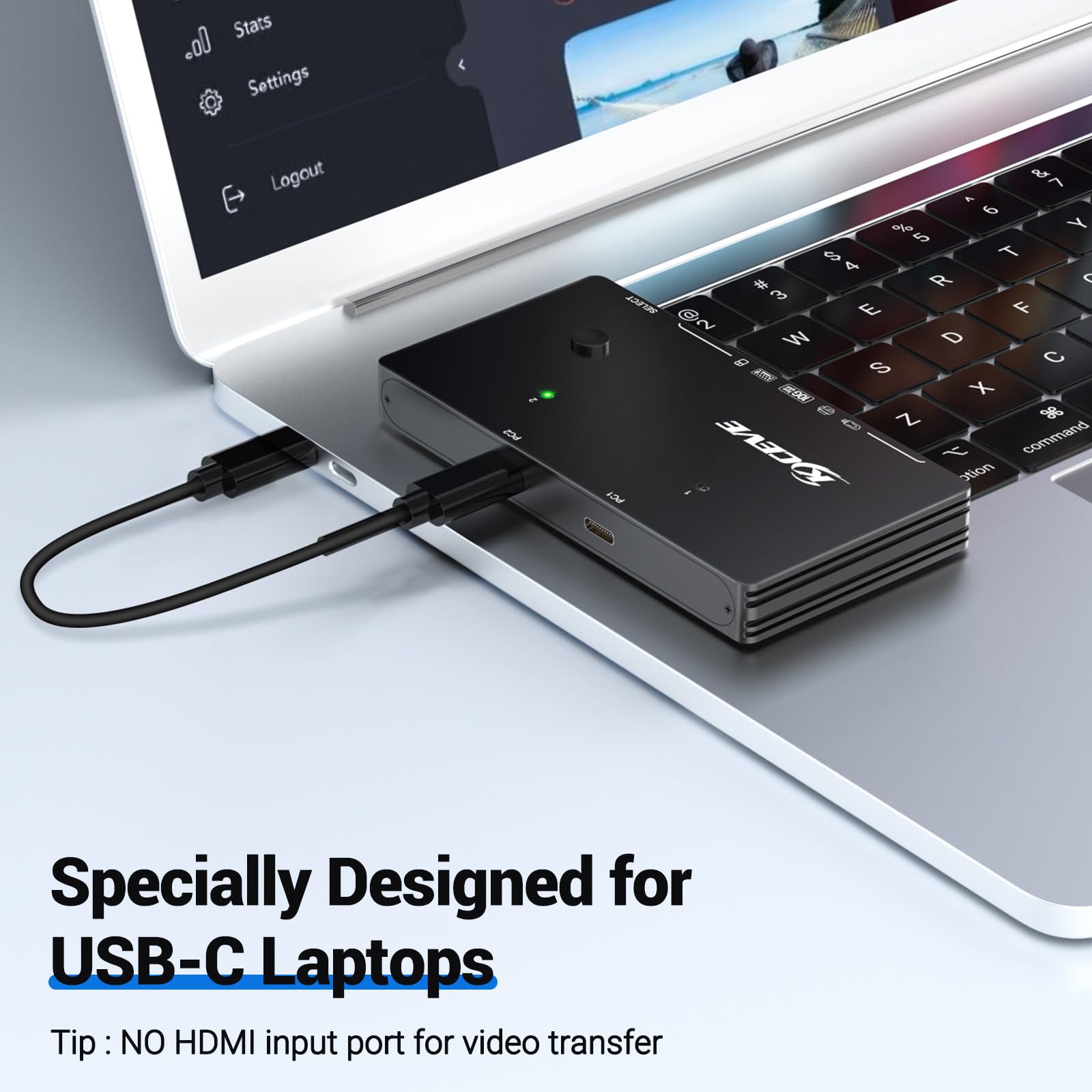 10Gbps Usb Switch 2 Computers Share 4 Usb 3.2 Gen 2 Ports, Mleeda Usb Switcher Selector For Pc Laptop Keyboard Mouse Webcam Port