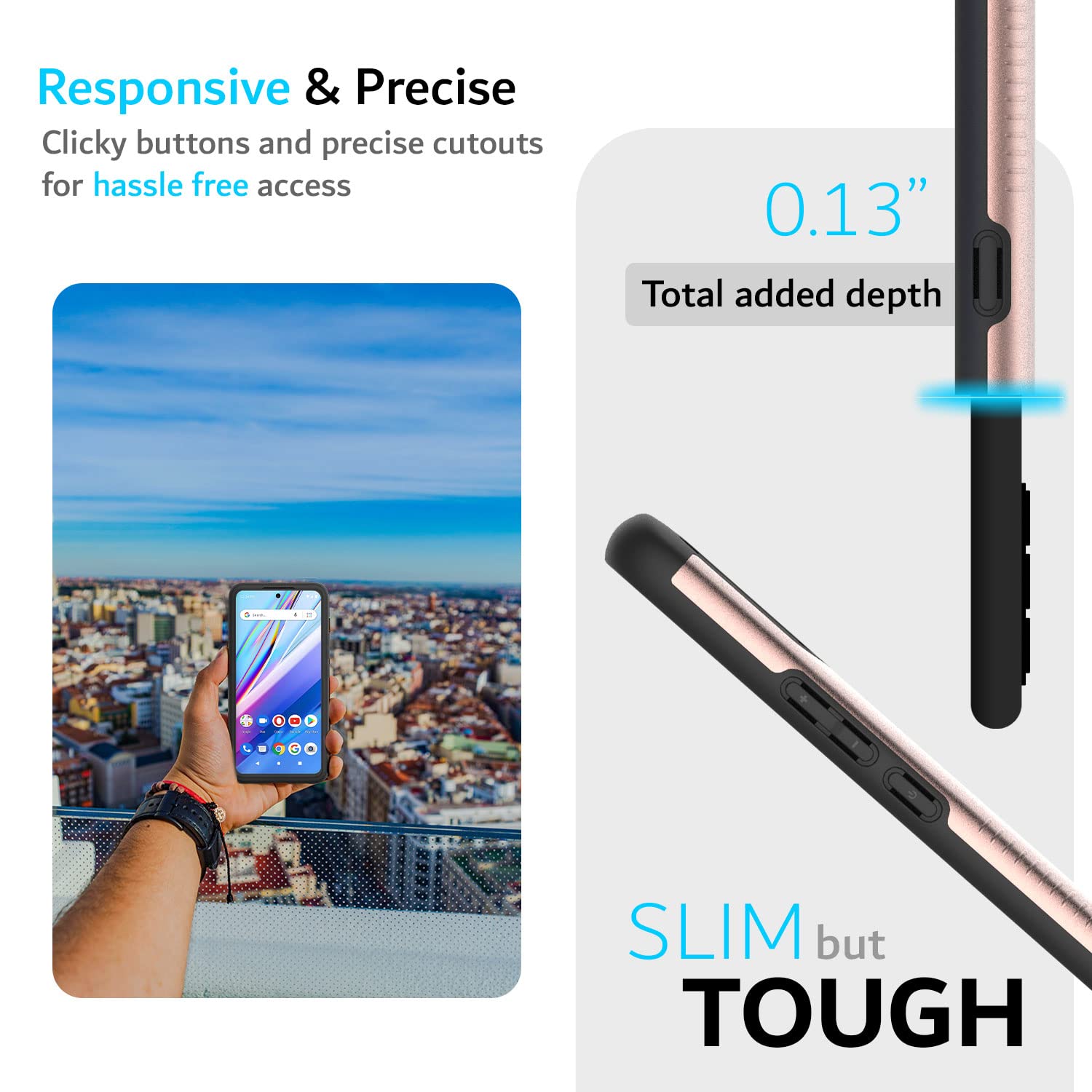 Tudia Dualshield Designed For Blu G91 Pro Case, [Merge] Shockproof Military Grade Heavy Duty Dual Layer Tough Slim Hard Protecti