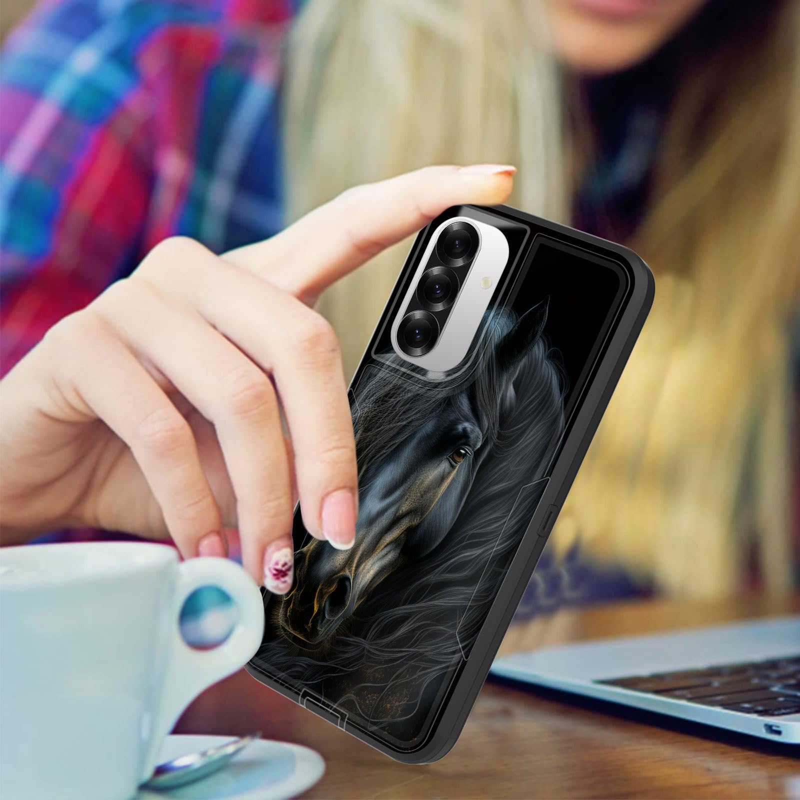 Bfukvou For Galaxy A36 5G/A56 5G Case, Dust-Proof Port Cover, Full Body Silicone Rubber Covered, Non-Slip Drop-Proof Phone Case