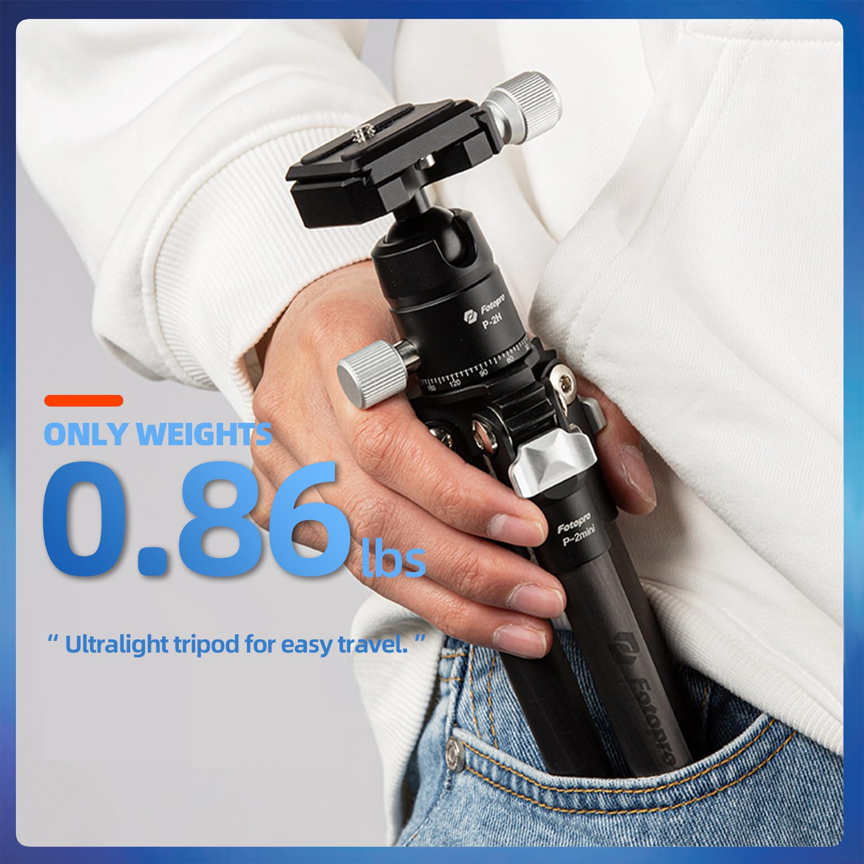 Fotopro Carbon Fiber Mini Tripod Lightweight Compact Travel Tripod With 360 Degree Ball Head, Qr Plate For Camera Camcorder Mini