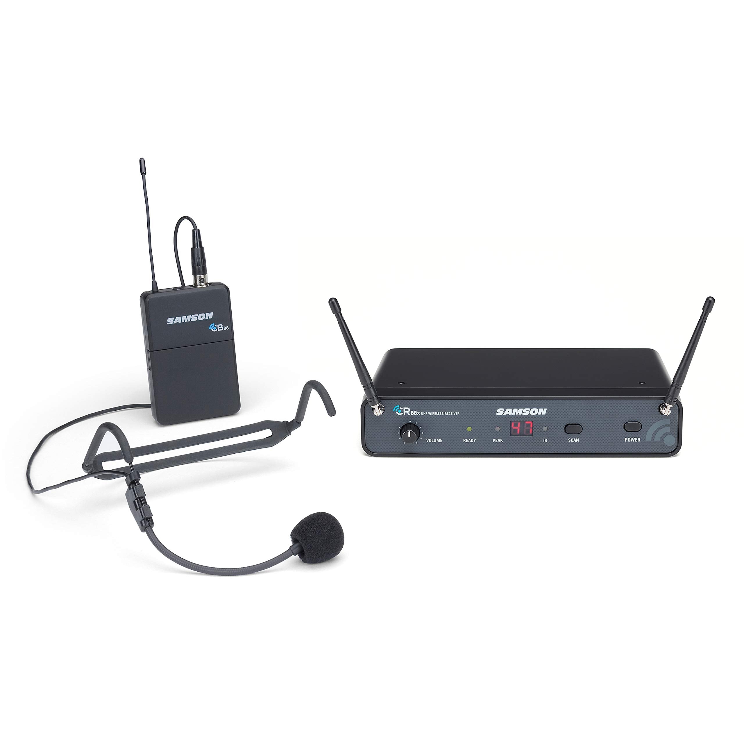Samson Technologies Concert 88x Headset Wireless System with HS5 Headset Microphone (K Band) (SWC88XBHS5-K), Black