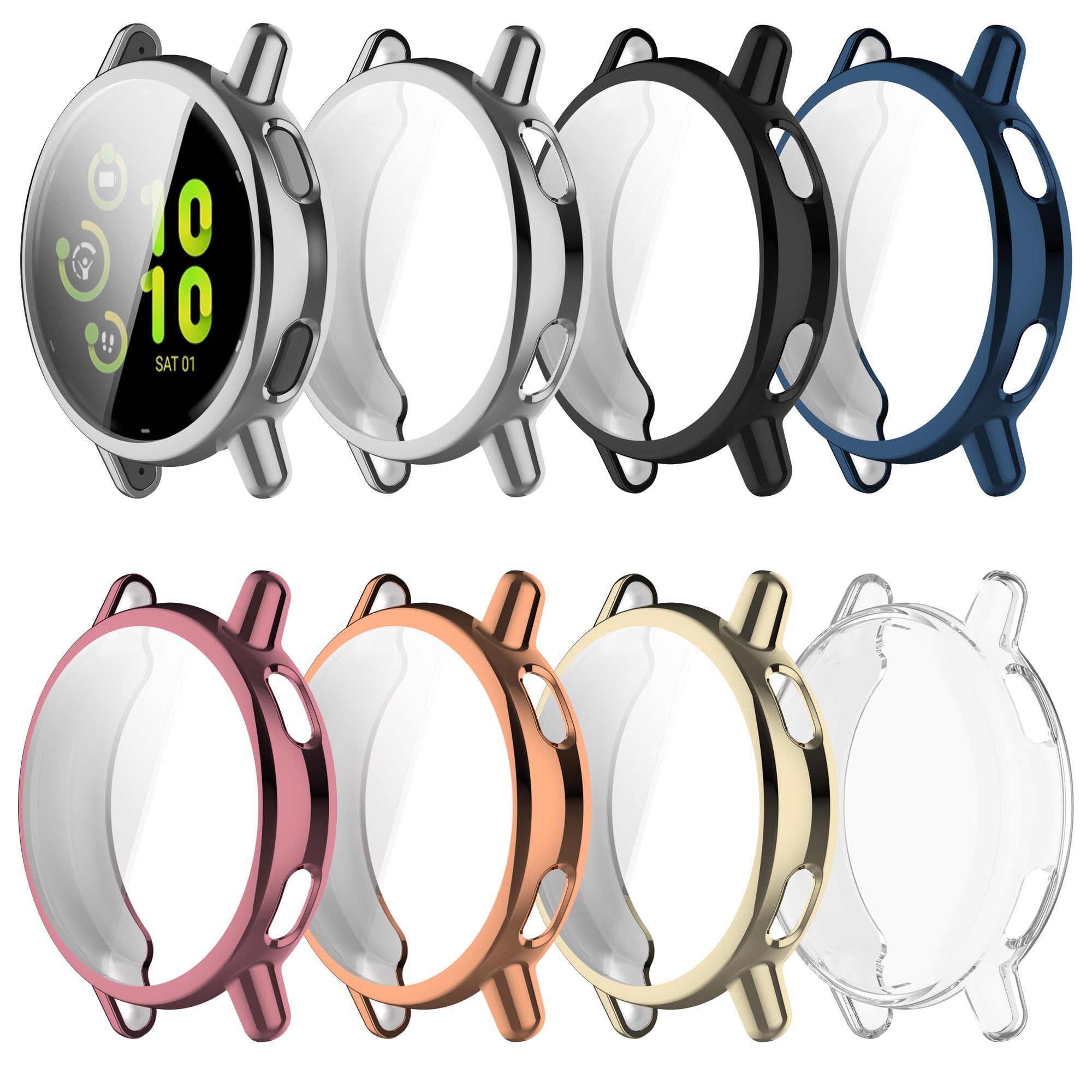 Compatible With Garmin Vivoactive 5 Watch Case Cover, Replacement Tpu Protective Case Cover With Screen Protector For Garmin Viv