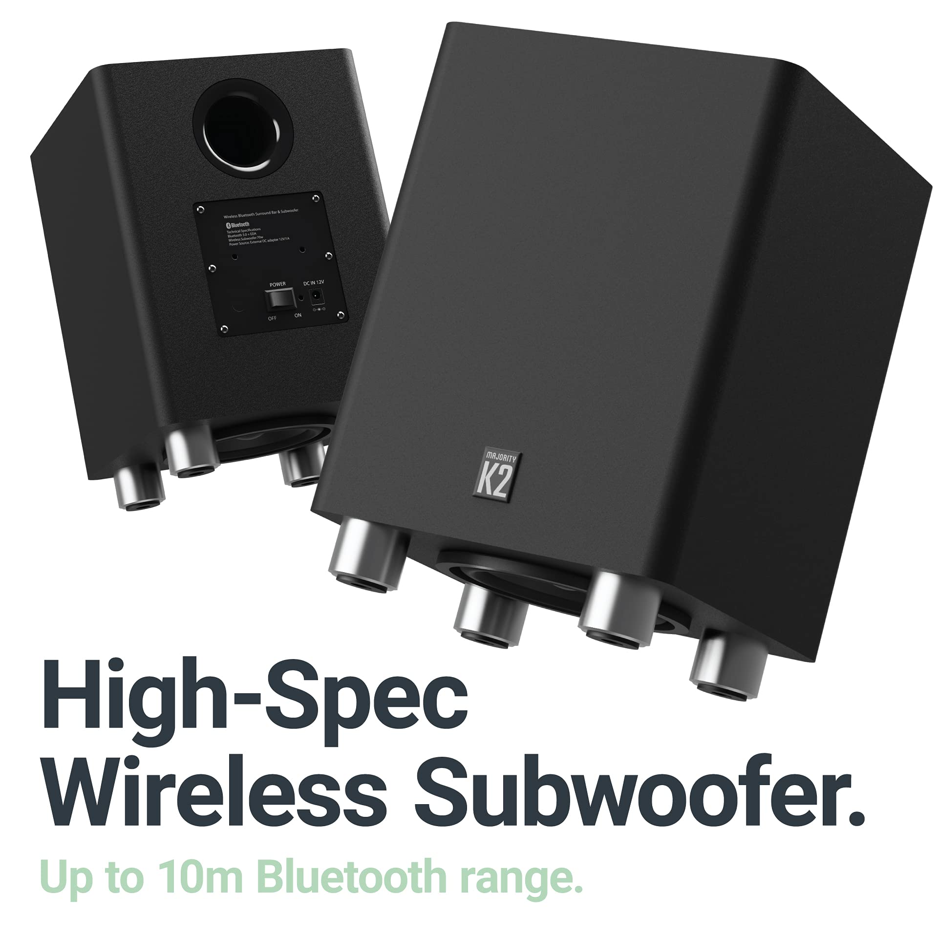 Majority K2 Sound Bar With Subwoofer | 150W Powerful Stereo 2.1 Channel Sound Bar For Tv | Home Theatre 3D Surround Sound I Hdmi