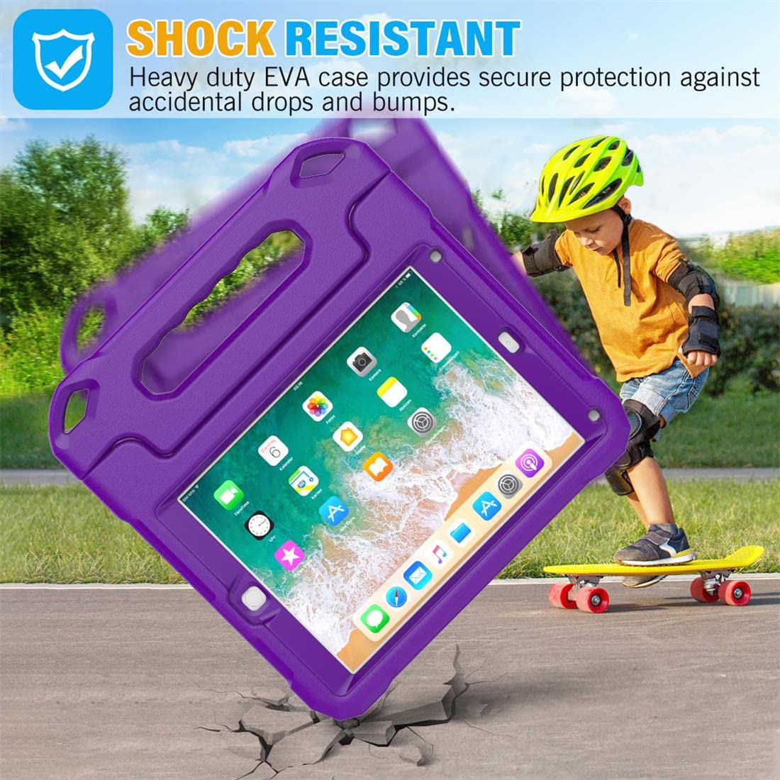 Suplik Kids Case For Ipad 5Th/6Th Generation (9.7 Inch, 2017/2018), Ipad Air 1 & Air 2 & Pro 9.7 Case With Screen Protector, Dur