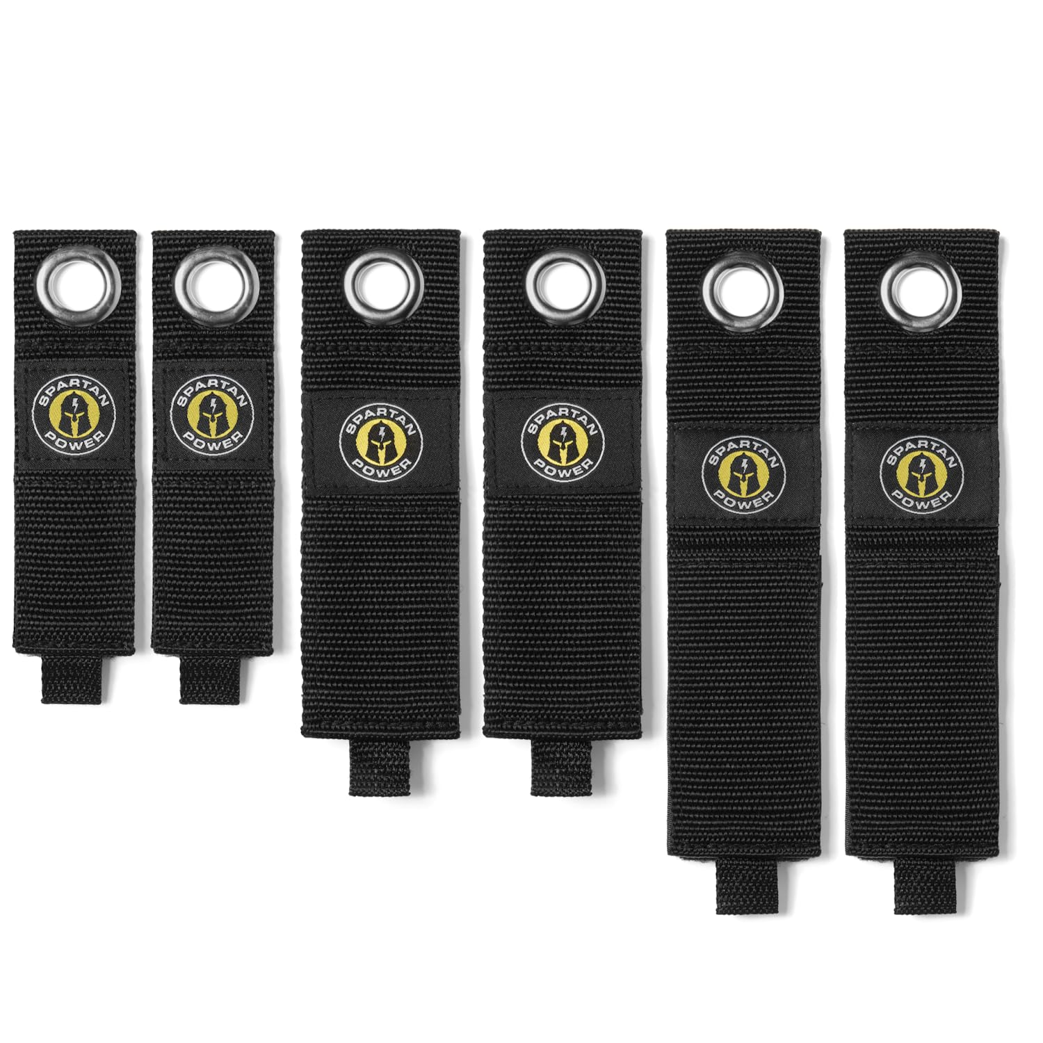 Spartan Power Heavy Duty Storage Straps Assorted 6 Pack, Various Sizes For Garage Organization And Cable Or Hose Storage
