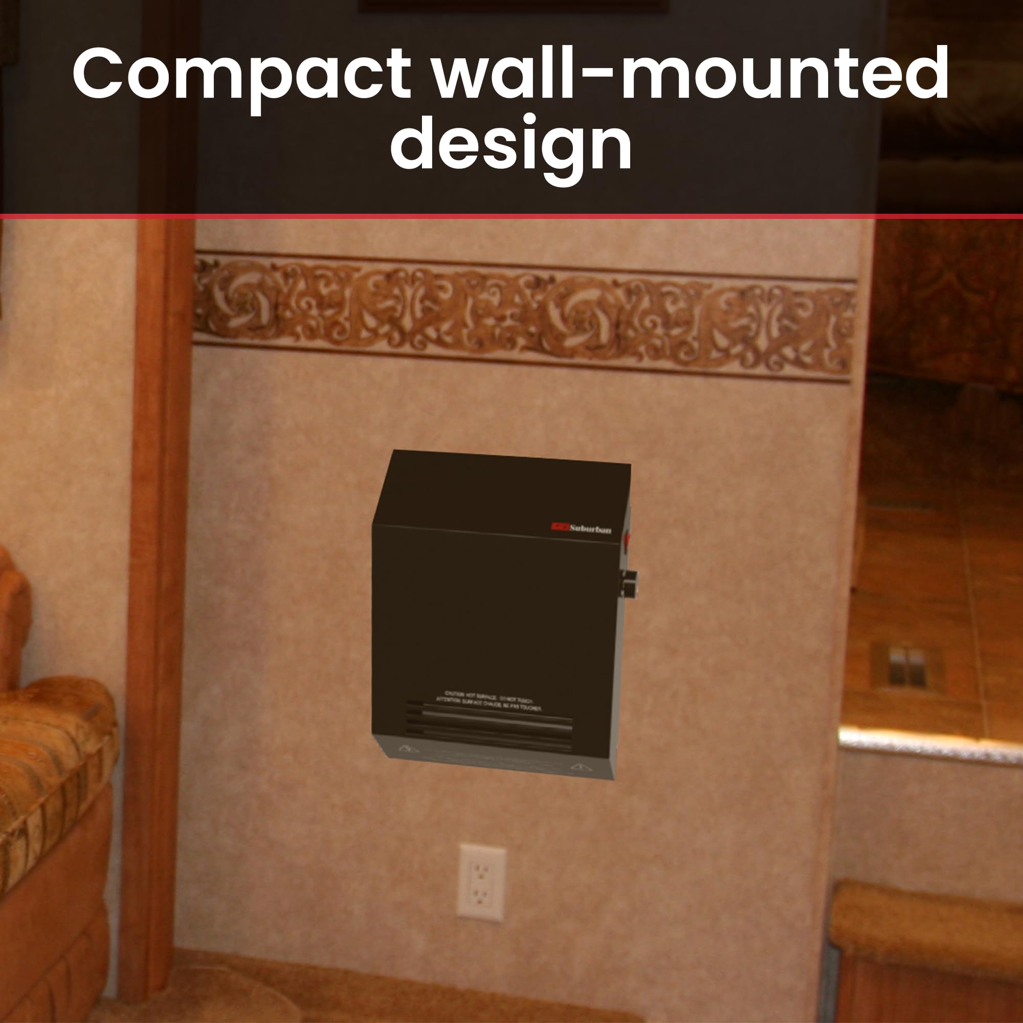 Suburban 2691Abk Electric Wall Heater Sehcb   120Vac, Black