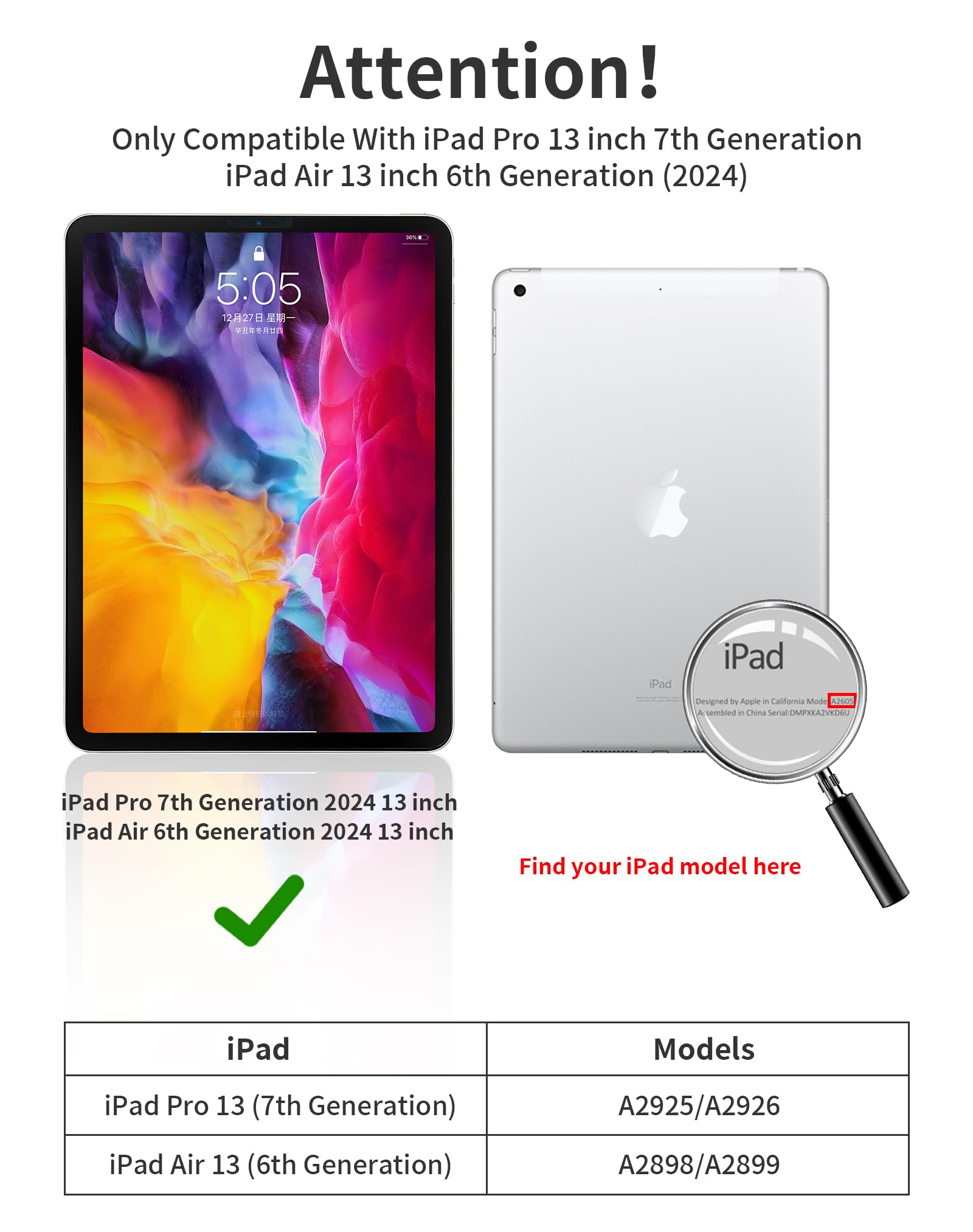 Gradient Privacy Screen Protector For Ipad Pro 7Th/Air 6Th Generation (13 Inch, 2024) Tempered Glass For Ipad Pro 7 Gen/Air 6 Ge