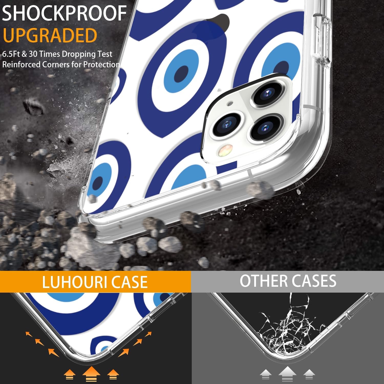 Luhouri Designed For Iphone 11 Pro Case With Screen Protector - Slim Fit, Sturdy Clear Acrylic Cover For Women And Girls - Prote