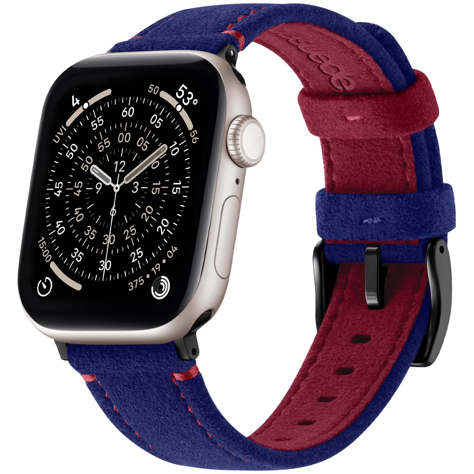Bandletic Suede Leather Band Compatible with Apple Watch Bands for Women Men, Soft Slim Replacement Strap for iWatch Series 11 1