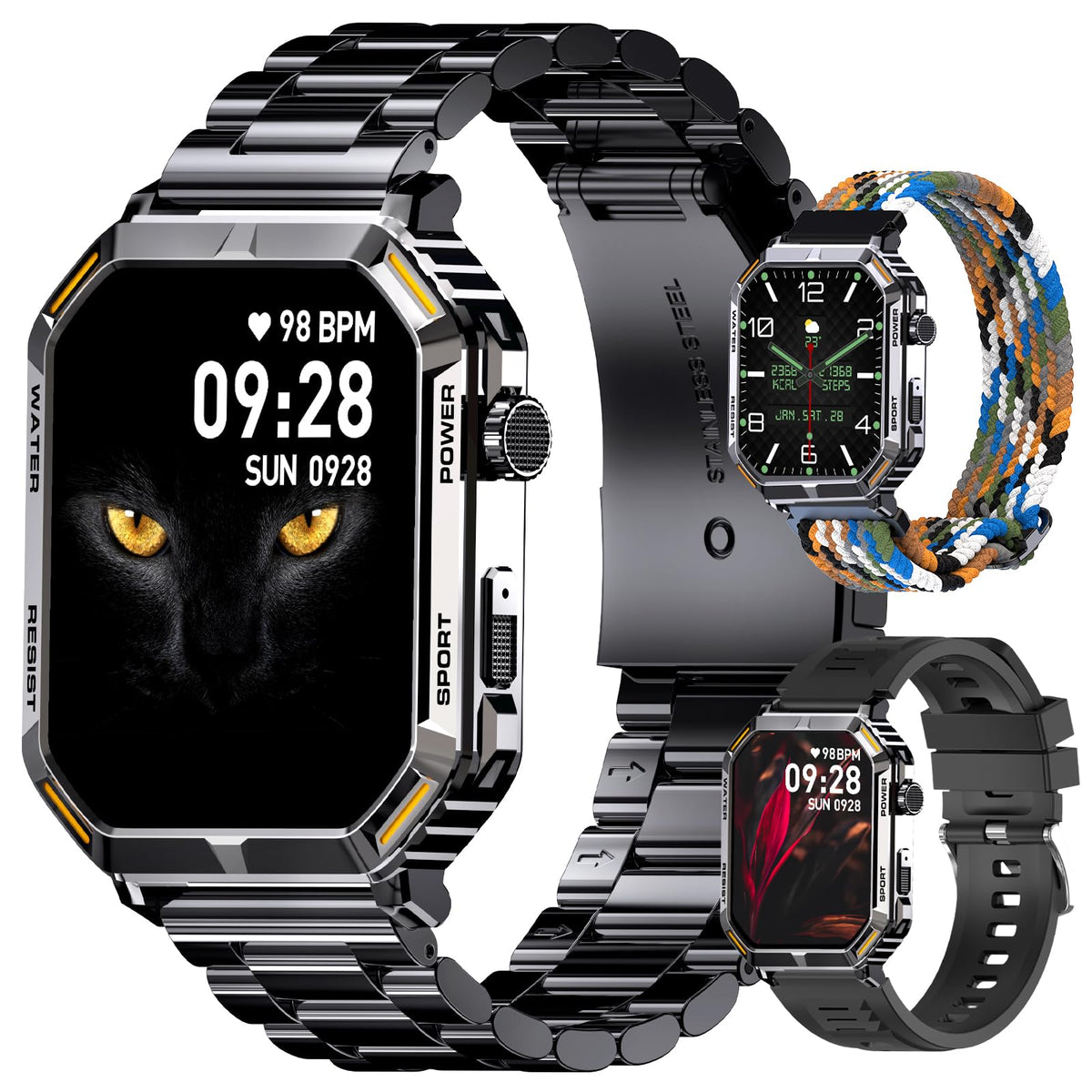 Homailida Smart Watch For Men With Answer/Make Calls, Fitness Tracker Watch With Waterproof 200+Sports Modes Health Monitor Slee
