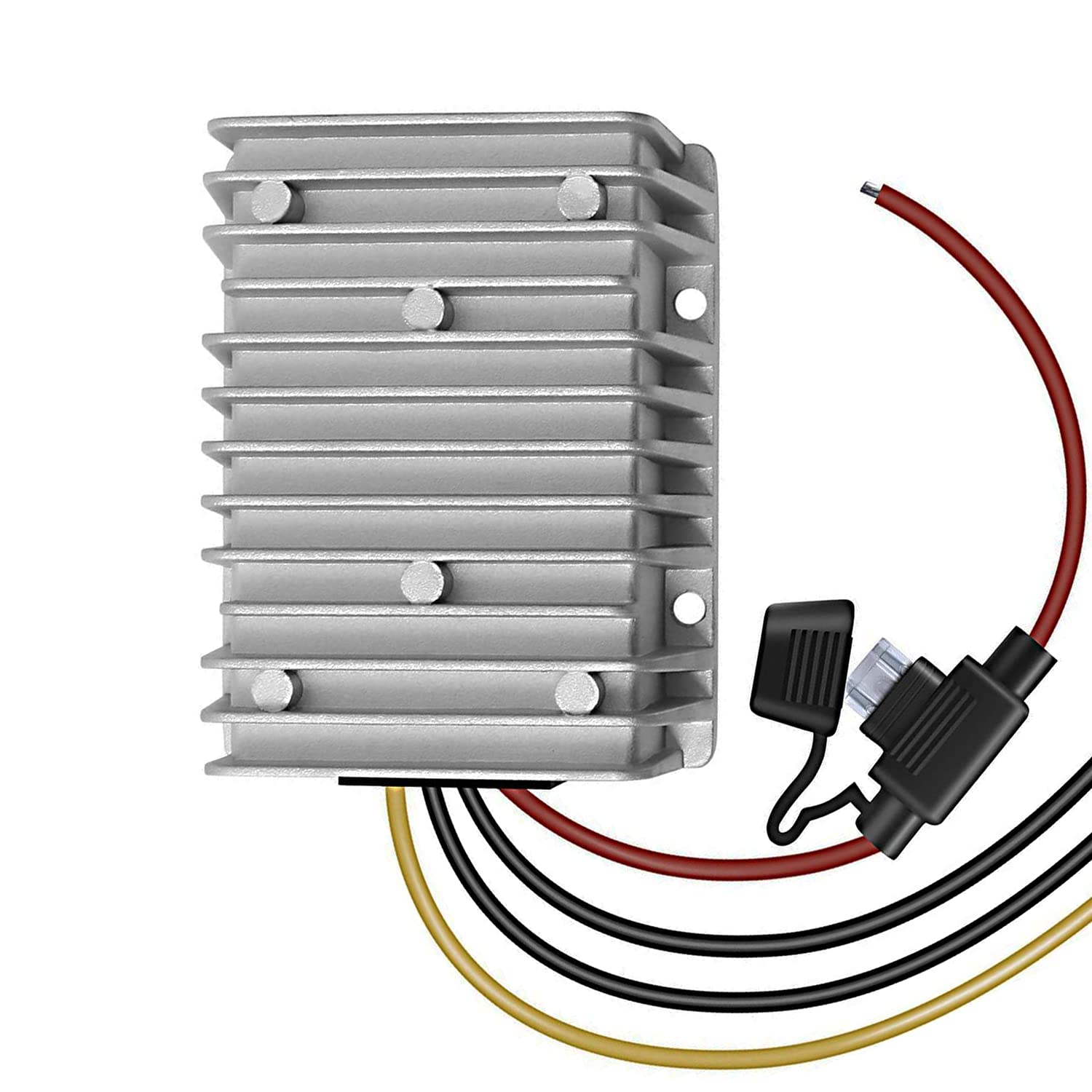 Qjfcare Waterproof Dc Buck Converter Voltage Regulator 36V 48V Step Down To 12V 30A 360W Adjustable Power Converter Transformer