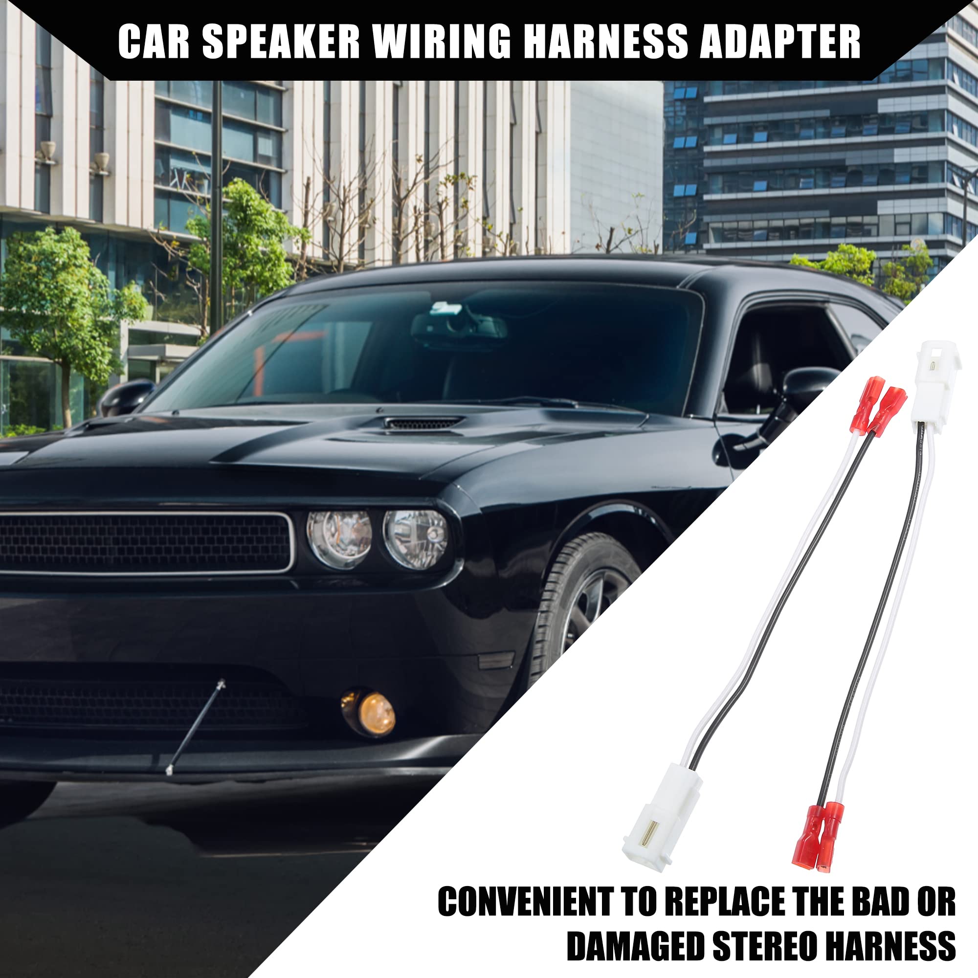 Hihaha Front/Dash Tweeters Speaker Wiring Harness Adapter Connector Plug For Dodge For Ram 1500 06 21 For Jeep Cherokee 2011 201