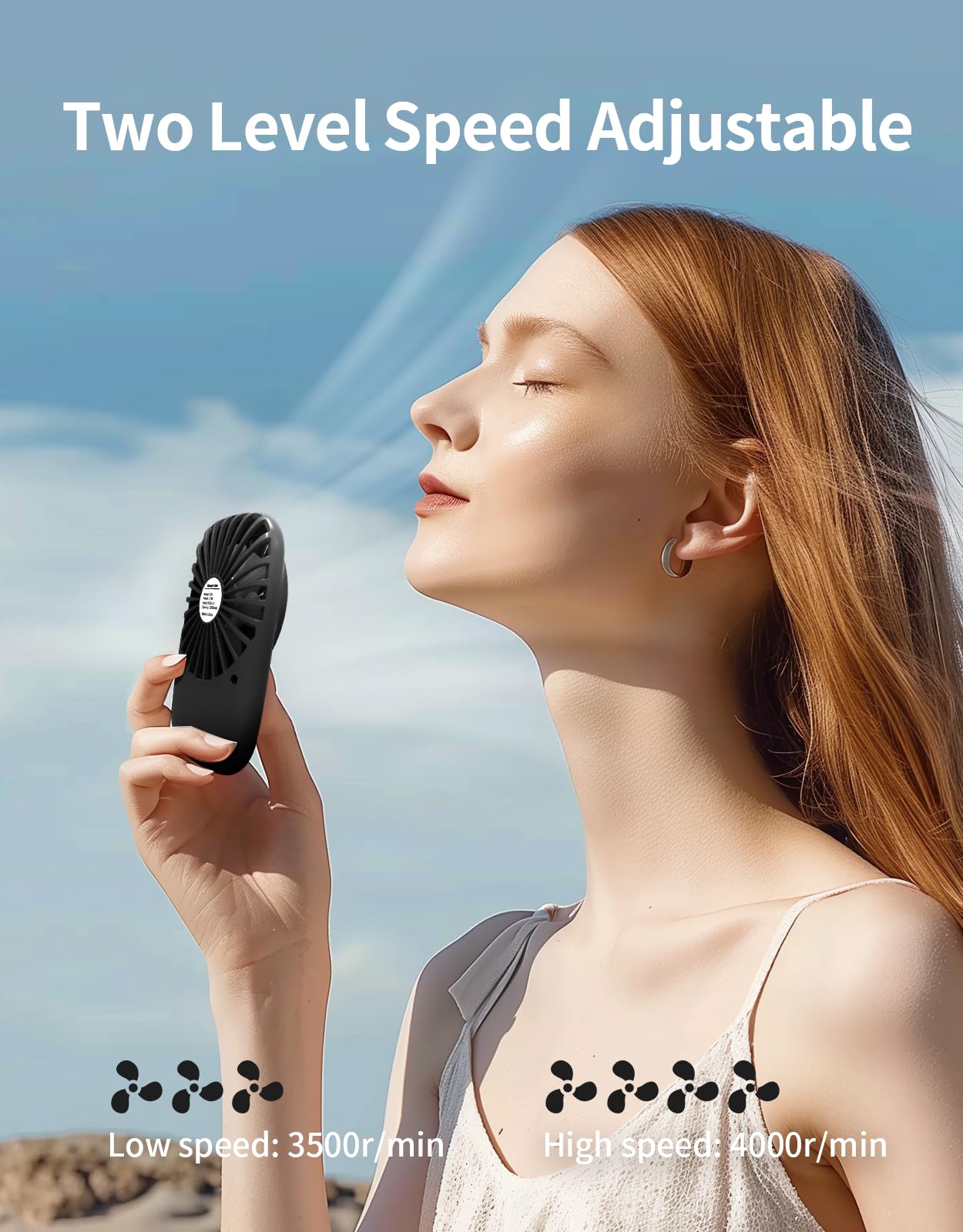 Aluan Handheld Fan Mini Fan Powerful Small Personal Portable Fan Speed Adjustable Usb Rechargeable Cooling For Kids Girls Woman