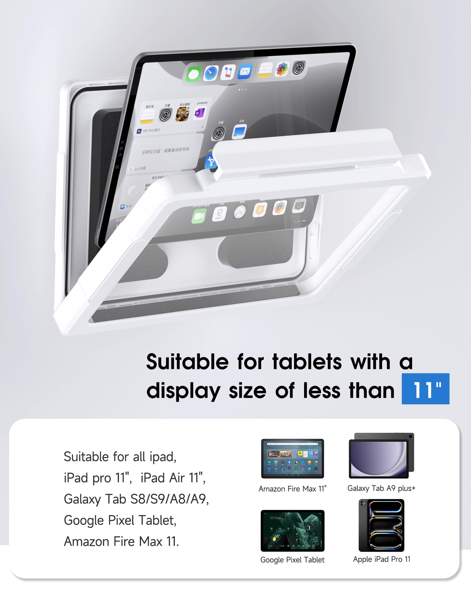 Mistriddle Shower Ipad Holder Waterproof With 480 Rotation Retractable Adjustable, Wall Mount Up To 11, Shower Tablet Holder For