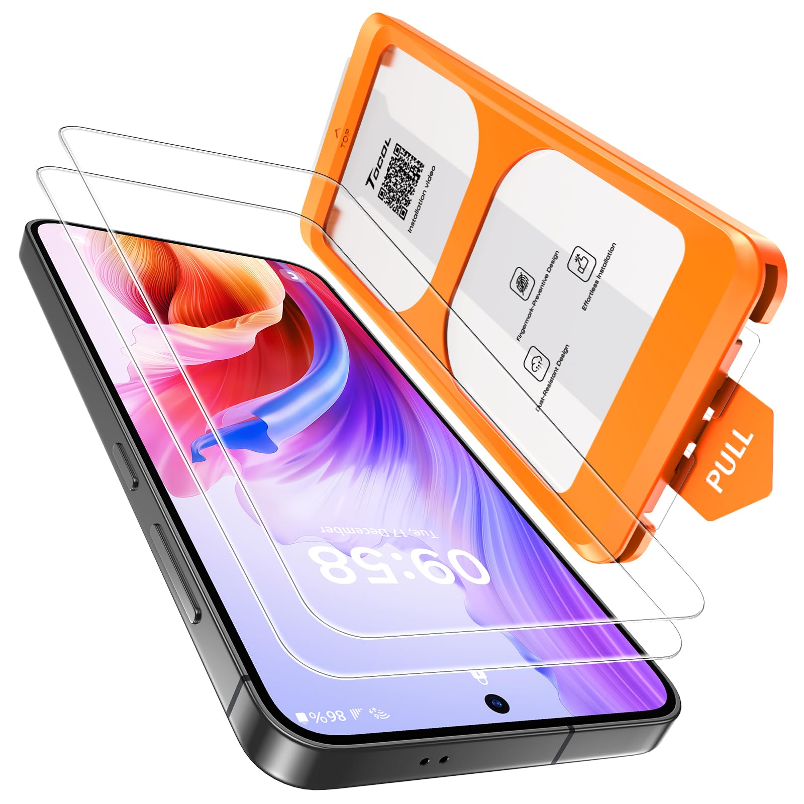 TOCOL for Samsung Galaxy S26 Plus Screen Protector Military Grade Shatterproof HD Tempered Glass Easy Installation Case Friendly