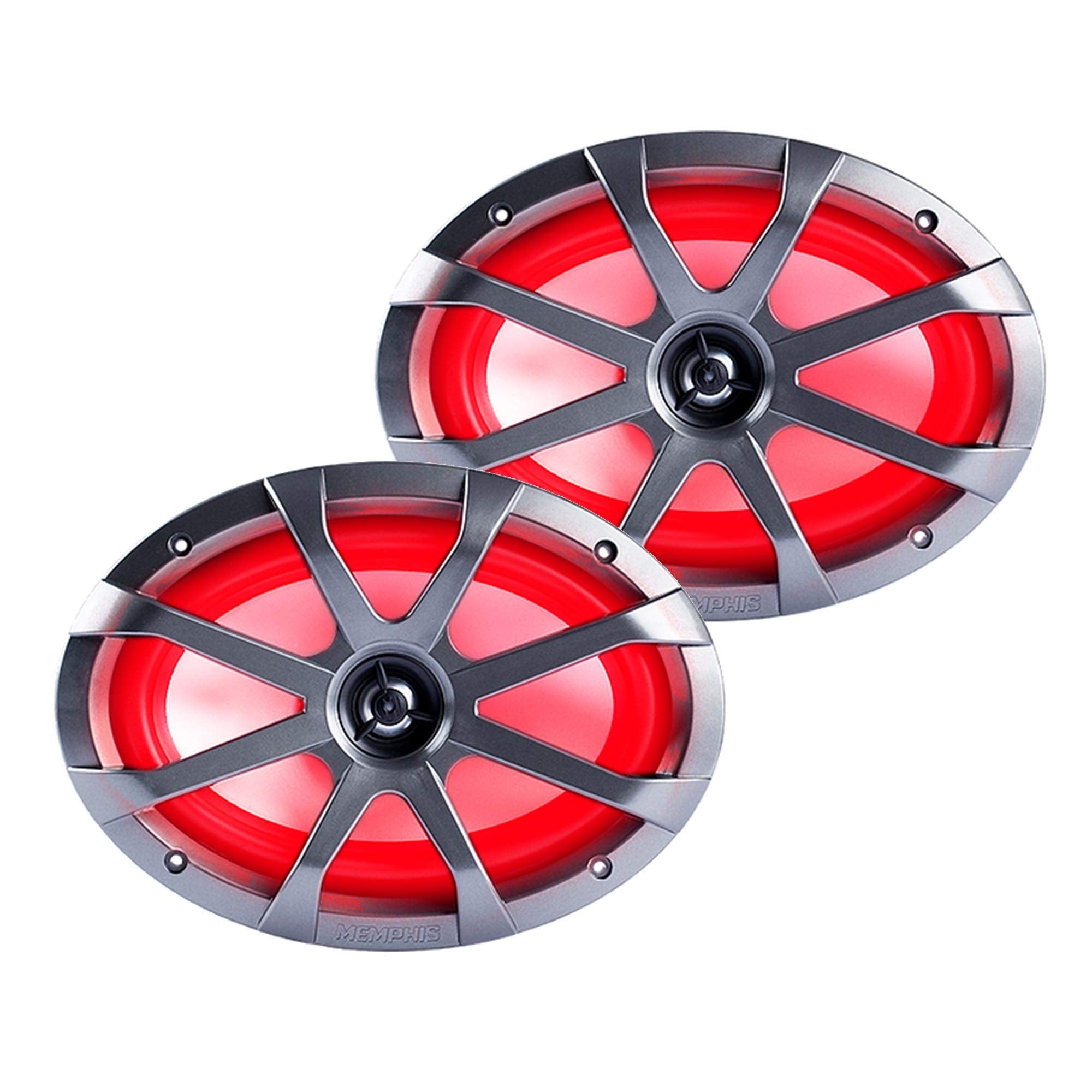 Memphis MXA69L MXA 6x9 Marine Grade Coaxial Speakers w/RGB LED - Pair