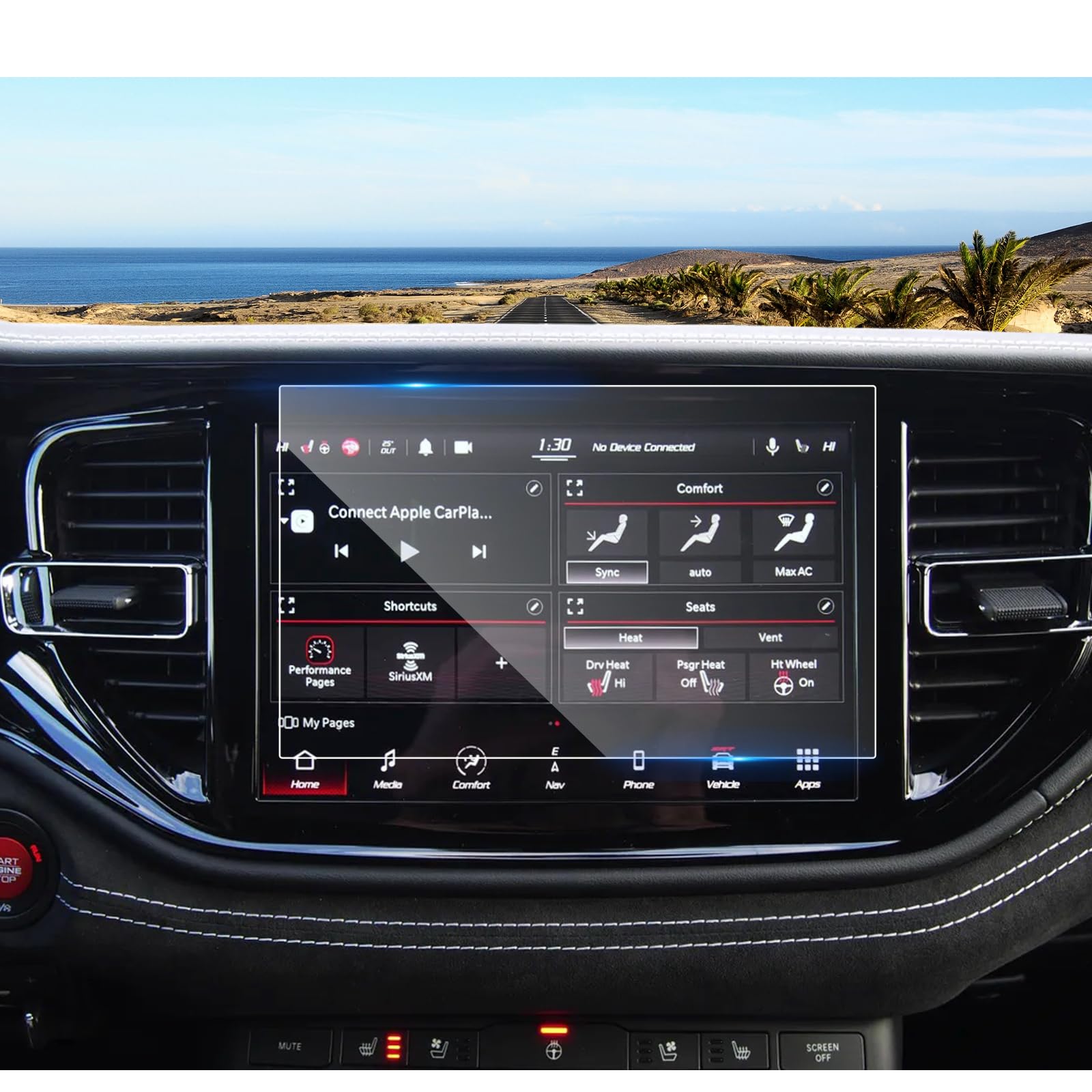 Coleya 2021 2022 2023 2024 Durango Screen Protector For Dodge Durango (R/T/Citadel/Srt 392/Srt Hellcat/Gt Plus/Gt Premium) 10.1 