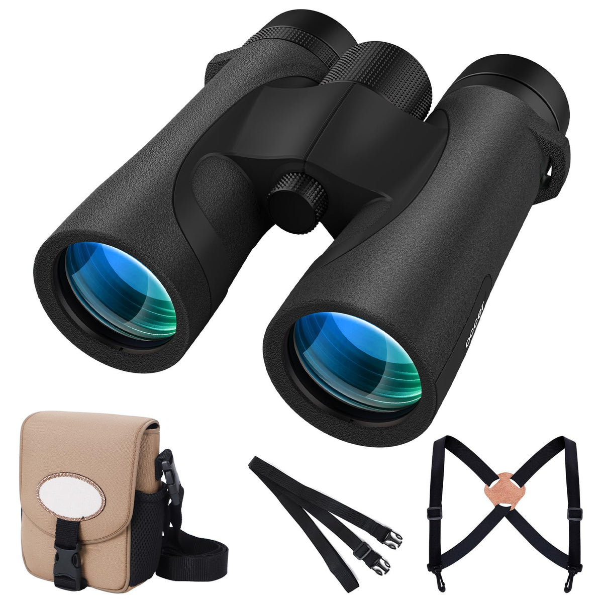 Occer Waterproof Binoculars For Adults High Powered - 10X42 Binoculars With Crystal Clear View - Binocular With Long Range For B