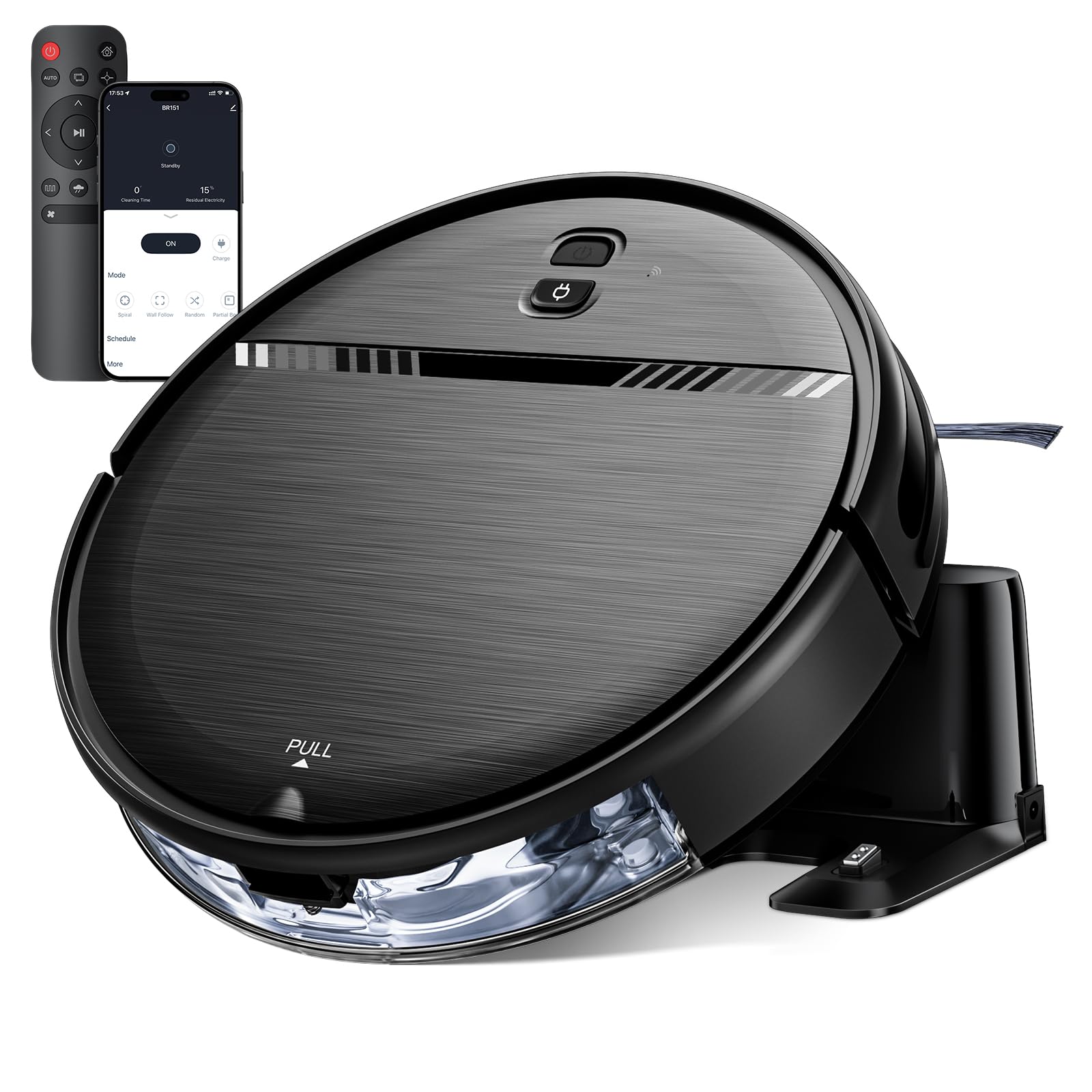 iMartine Robot Vacuum and Mop Combo, Strong Suction, 2in1 Dust Box and Water Tank, Works with Alexa/Google Assistant, Long Run
