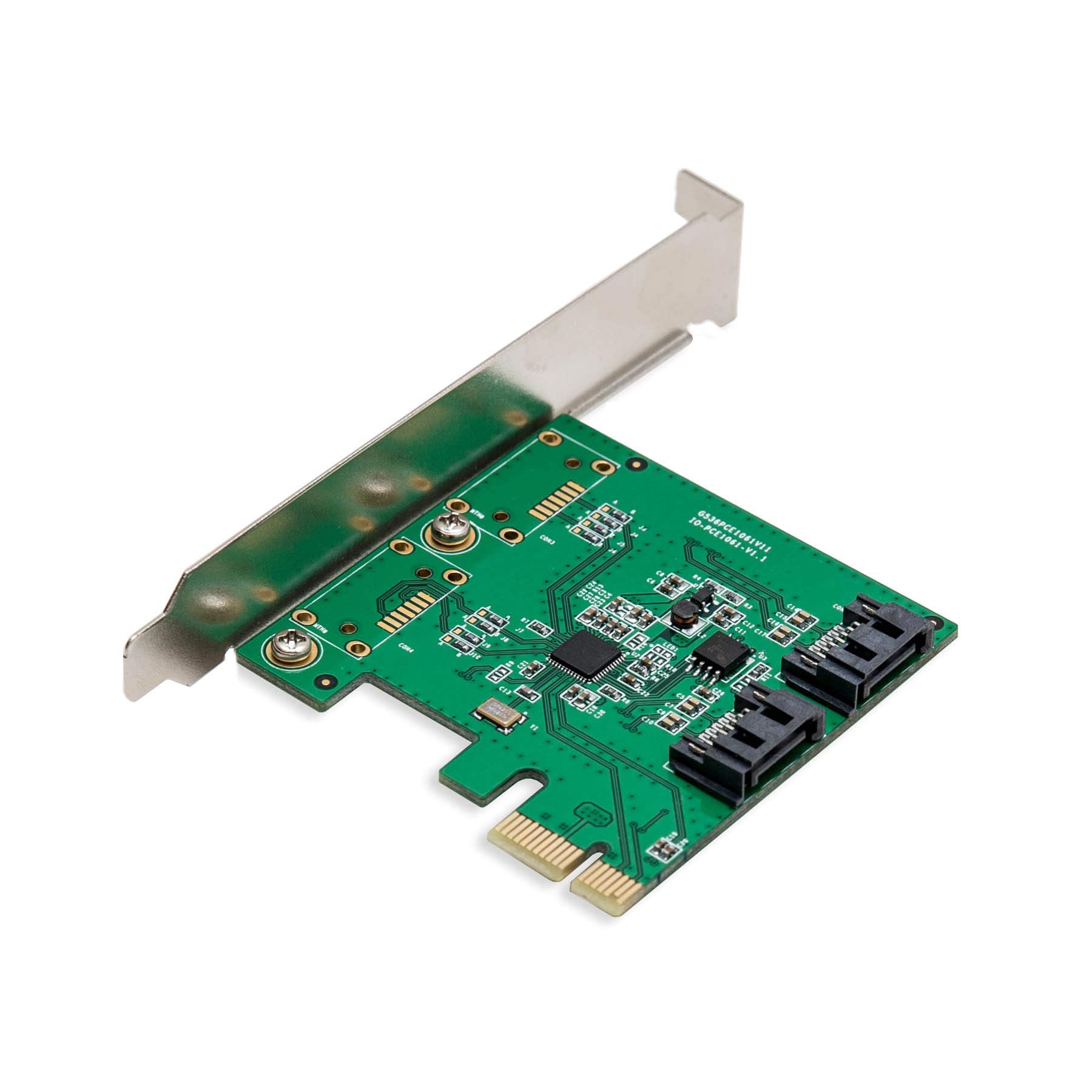 Io Crest 2 Port Pci E 2.0 X1 Sata Iii 6Gbps Raid Controller Card With Hyperduo Asmedia Asm1061R With Low Profile Bracket Si Pex4